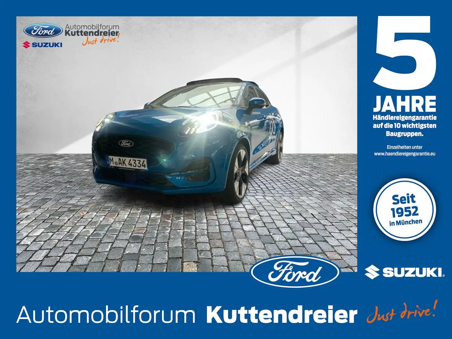 Ford Puma 1.0 EcoBoost ST-Line X ACC+LED+Navi+SD Blau - 1