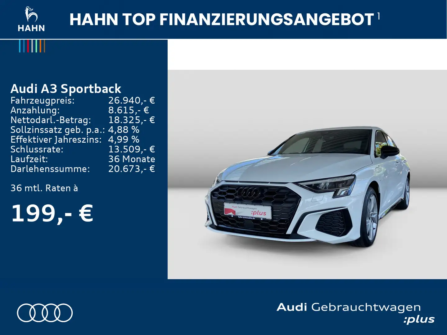 Audi A3 45TFSIe S-Line S-Trc Virtual LED Si Blanc - 2
