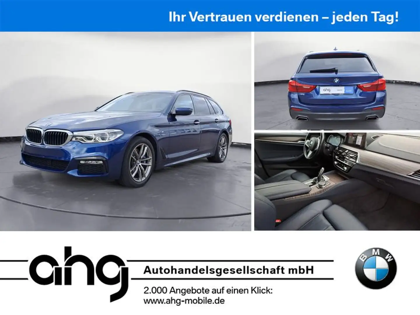 BMW 530 d xDrive Touring M Sportpaket Innovationsp. Bleu - 1