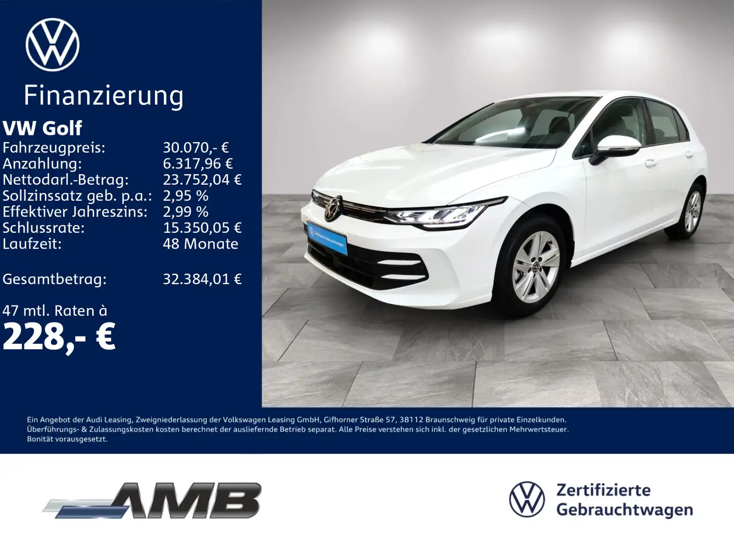 Volkswagen Golf Life 1.5 eTSI DSG/AHK/Standhzg/2.30Garantie Weiß - 1