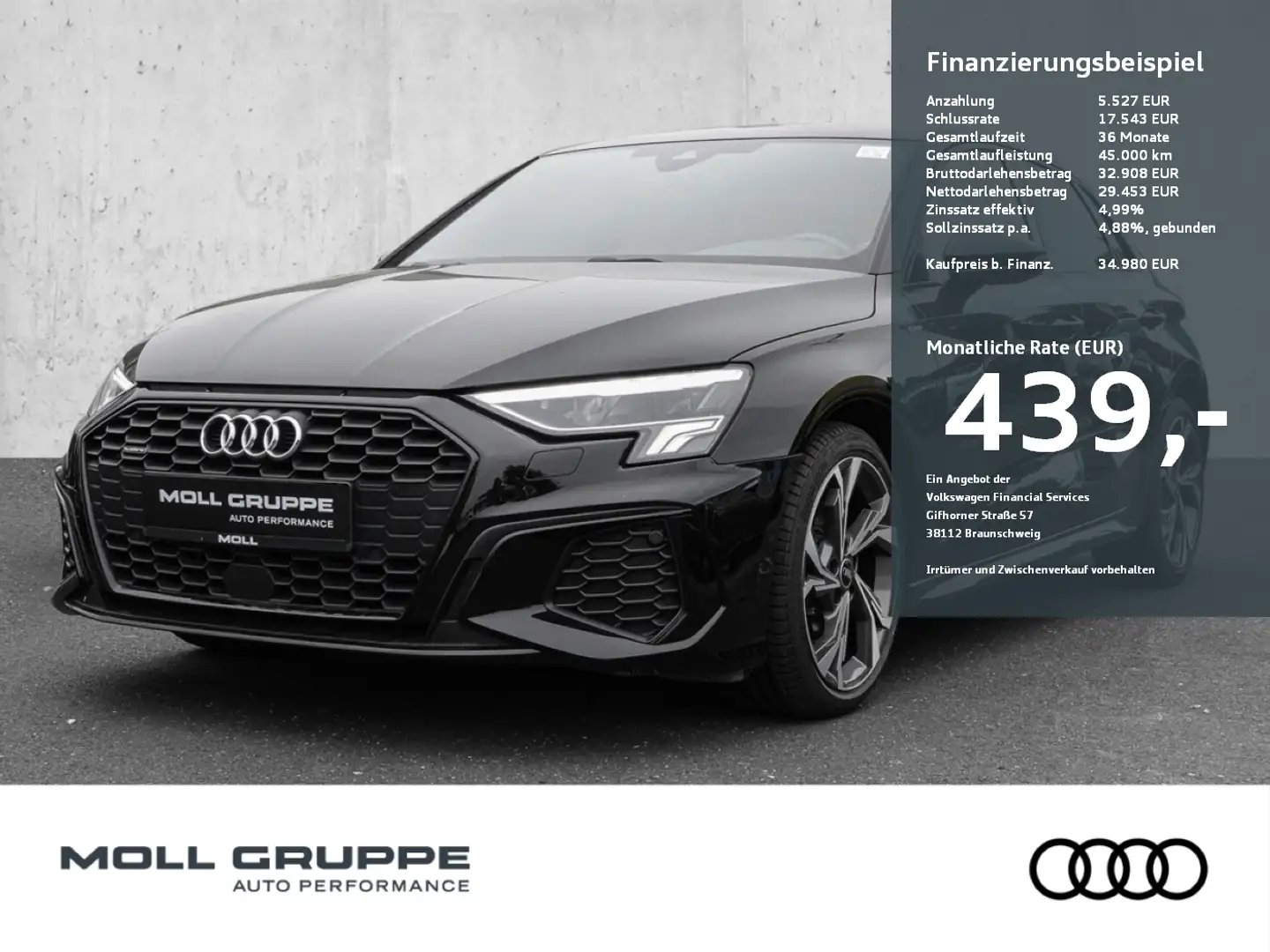 Audi A3 Sportback S line 40 TDI quattro 147(200)  S tronic Black - 1