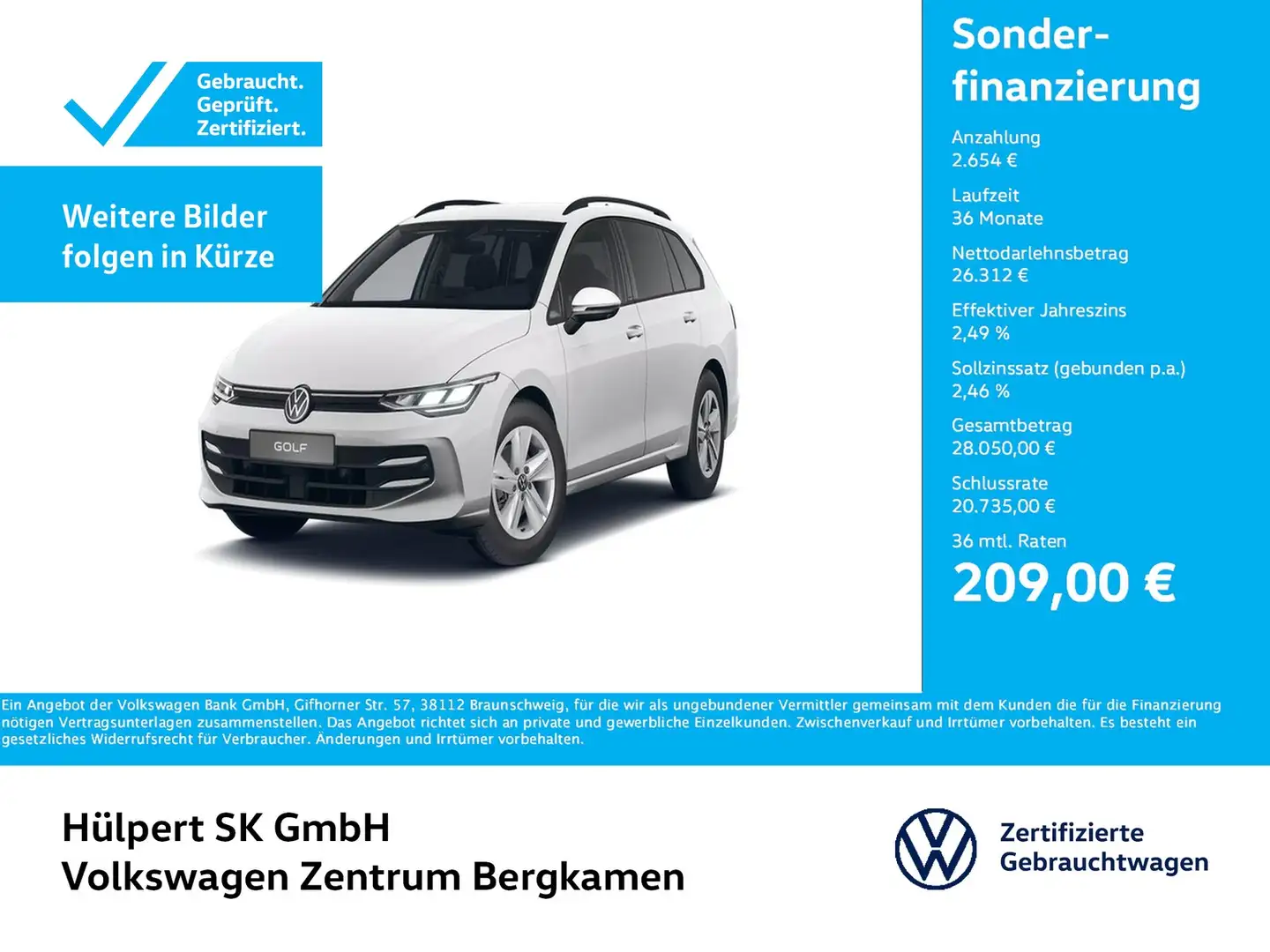Volkswagen Golf Variant VIII 1.5 eTSI LIFE FACELIFT 360°CAM Weiß - 1