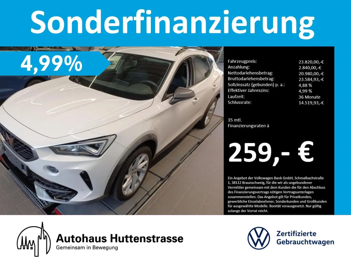 CUPRA Formentor 1.4 eHybrid LED KAMERA APP SHZ Weiß - 1