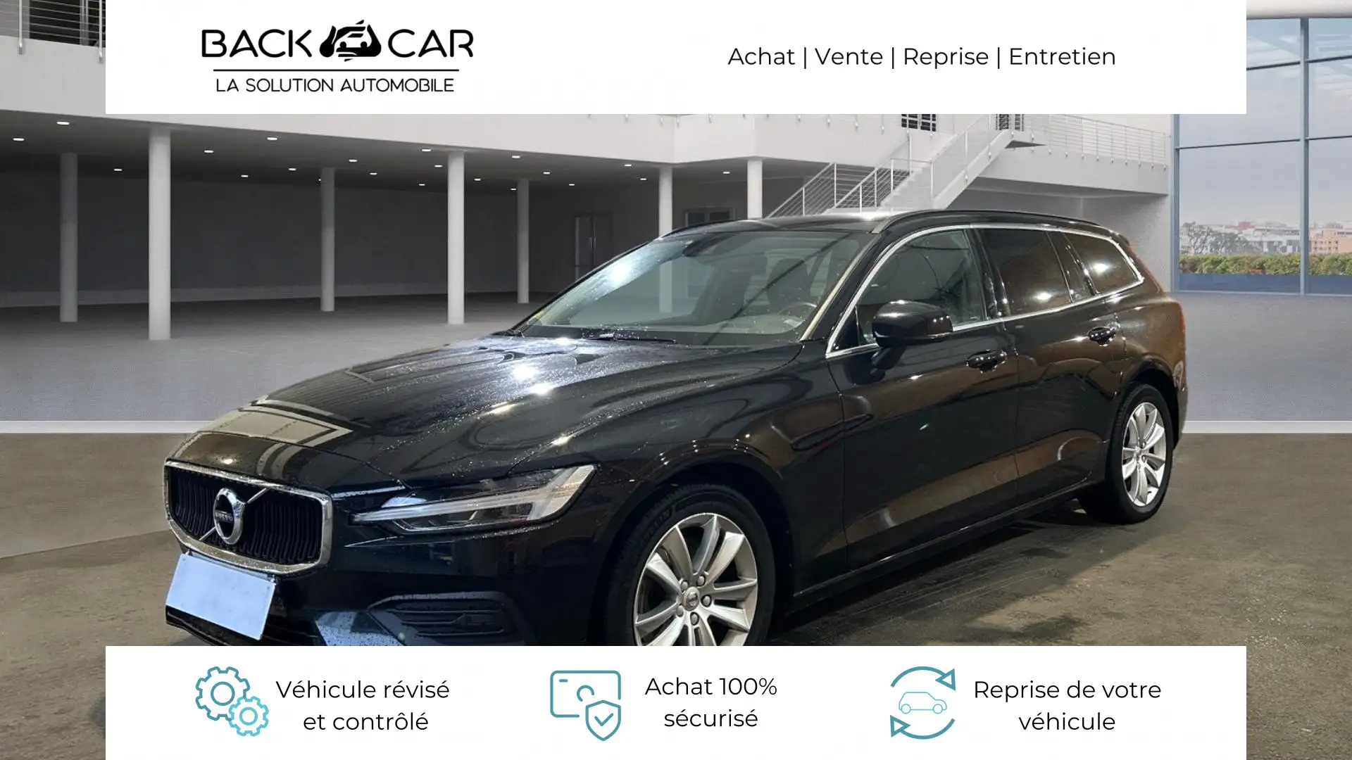 Volvo V60 B4 197 ch Geartronic 8 Momentum Business Noir - 2