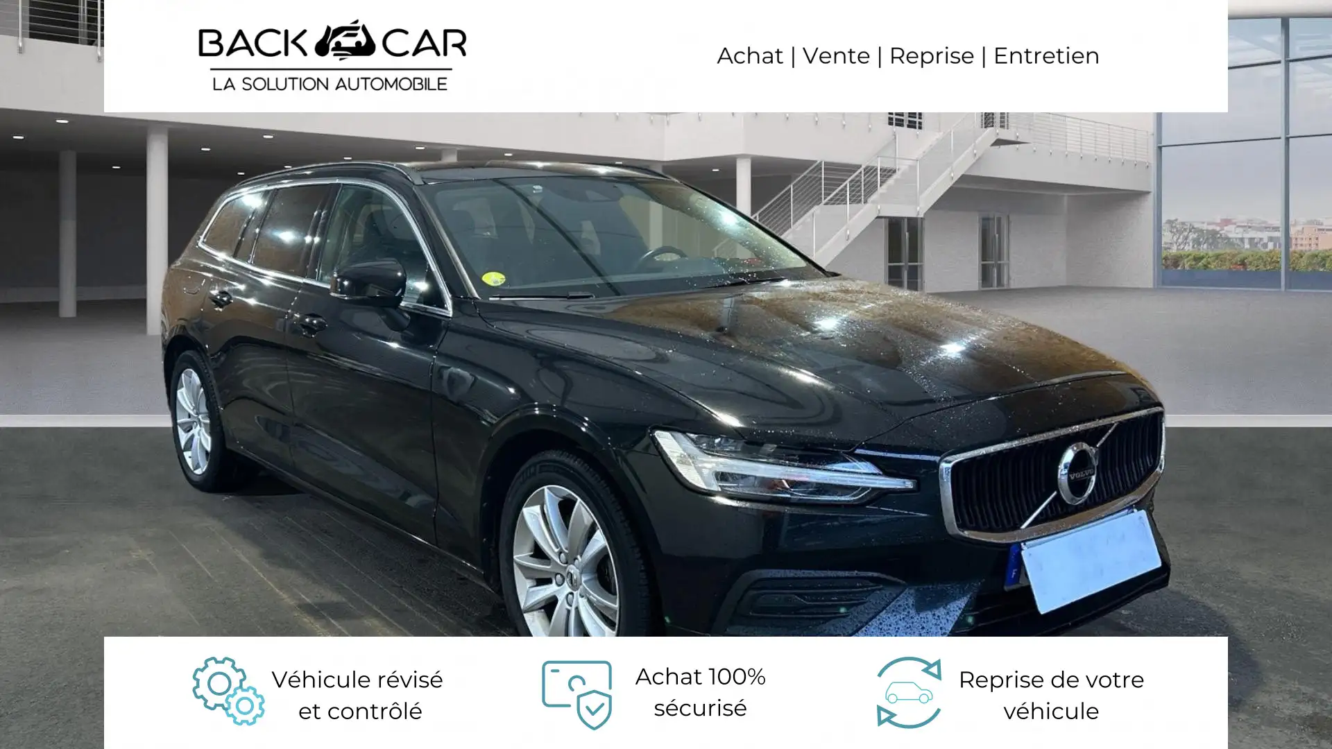 Volvo V60 B4 197 ch Geartronic 8 Momentum Business Noir - 1