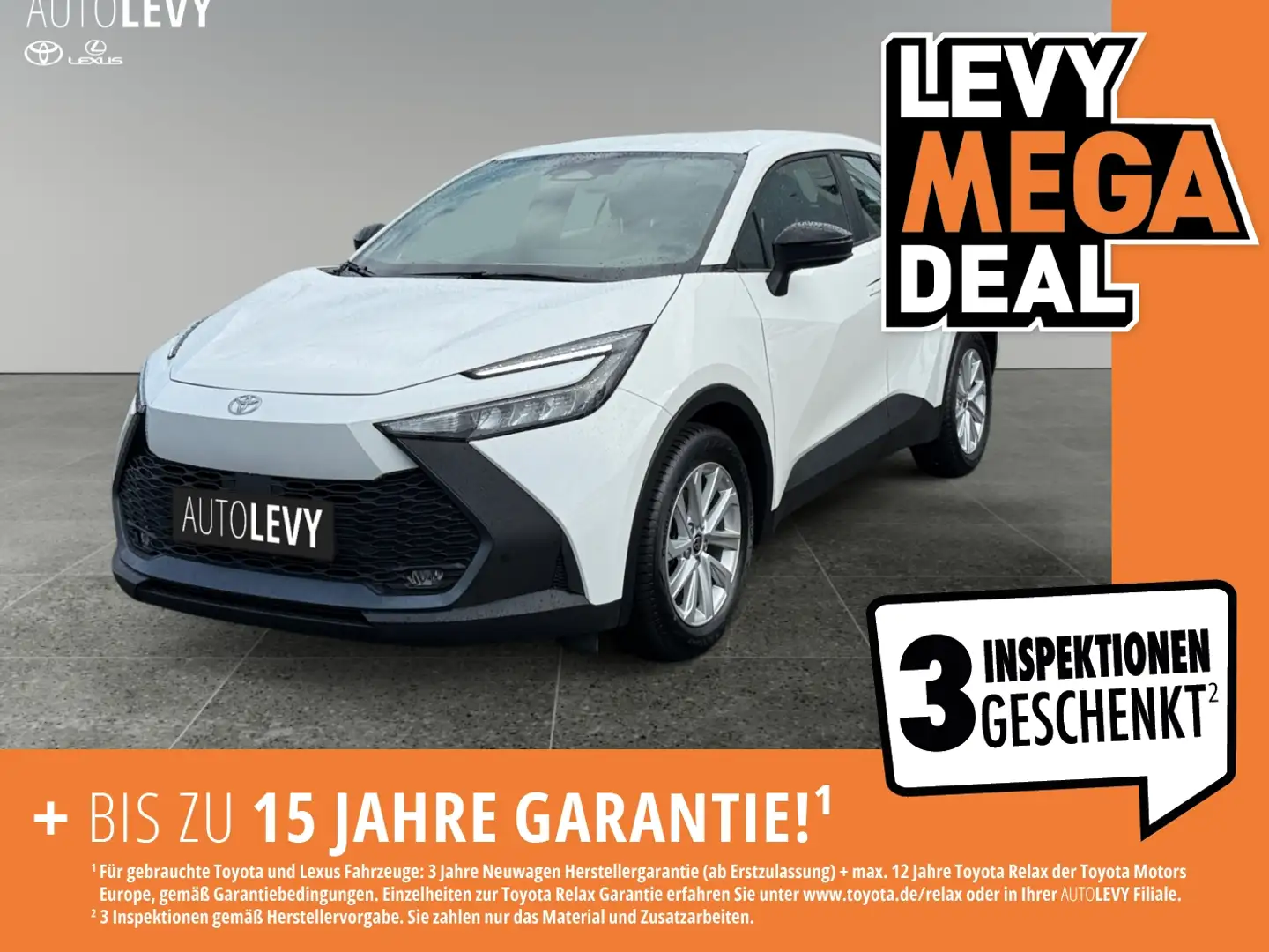 Toyota C-HR 1.8 Business +Sitzheizung+CarPlay+Allwetter White - 1