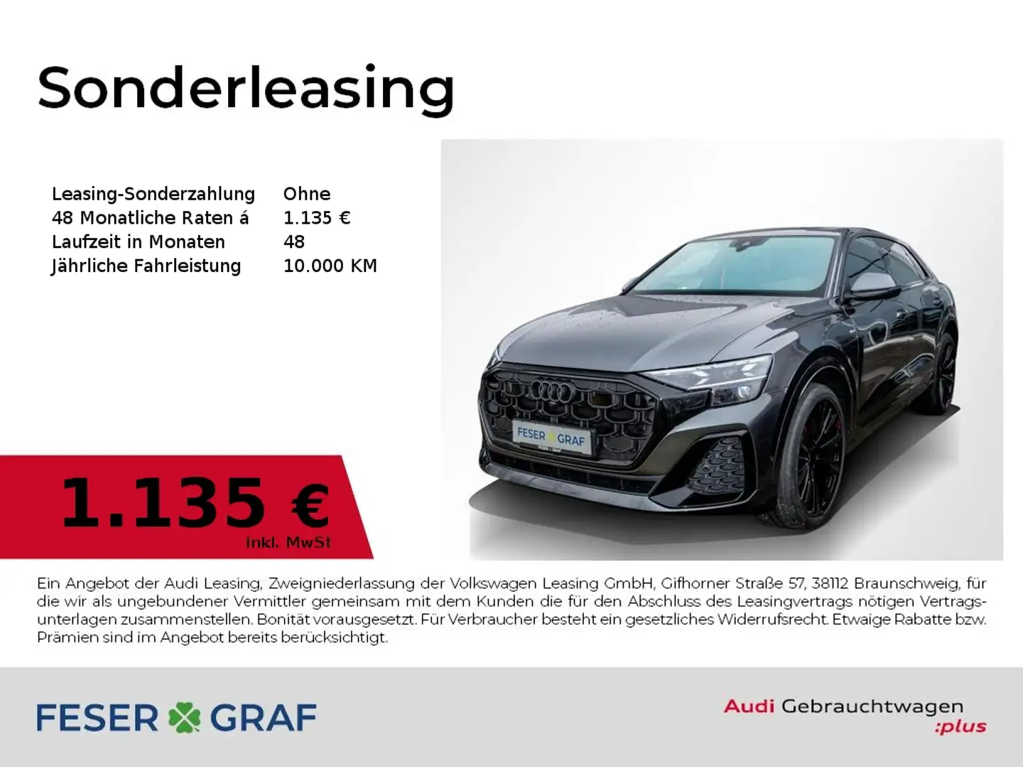 Audi Q8 50 TDI 2x S line /HD-Matrix/Pano/B&O/Standhzg Grau - 1