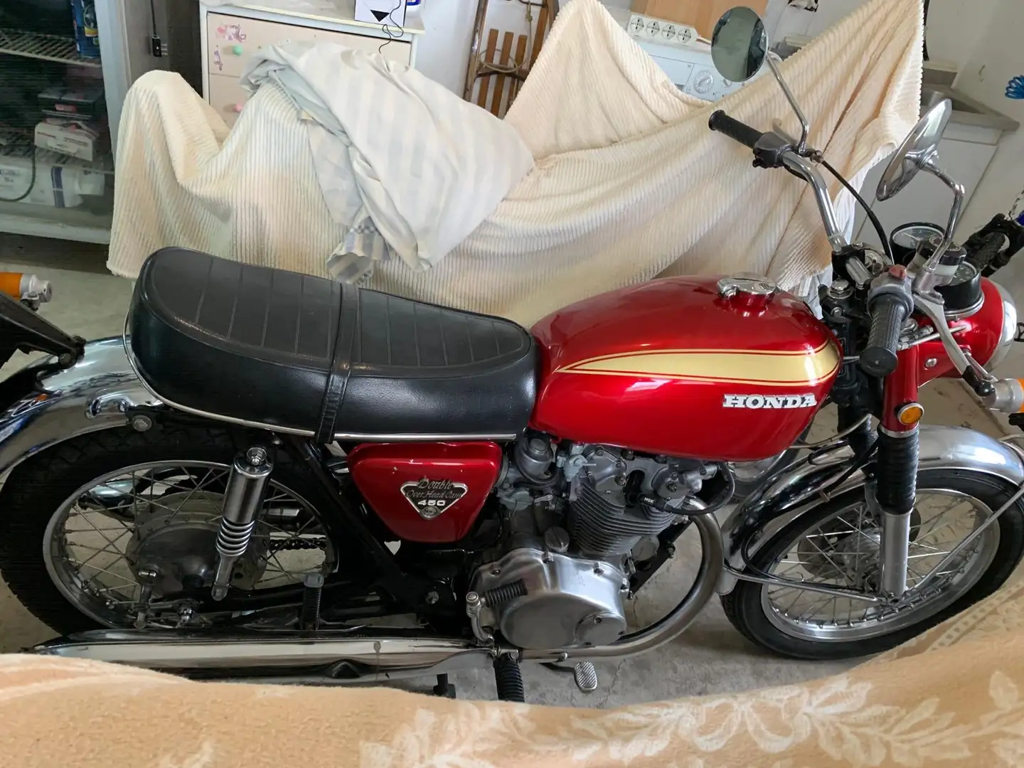 Honda CB 450 dohc k2 Roşu - 2