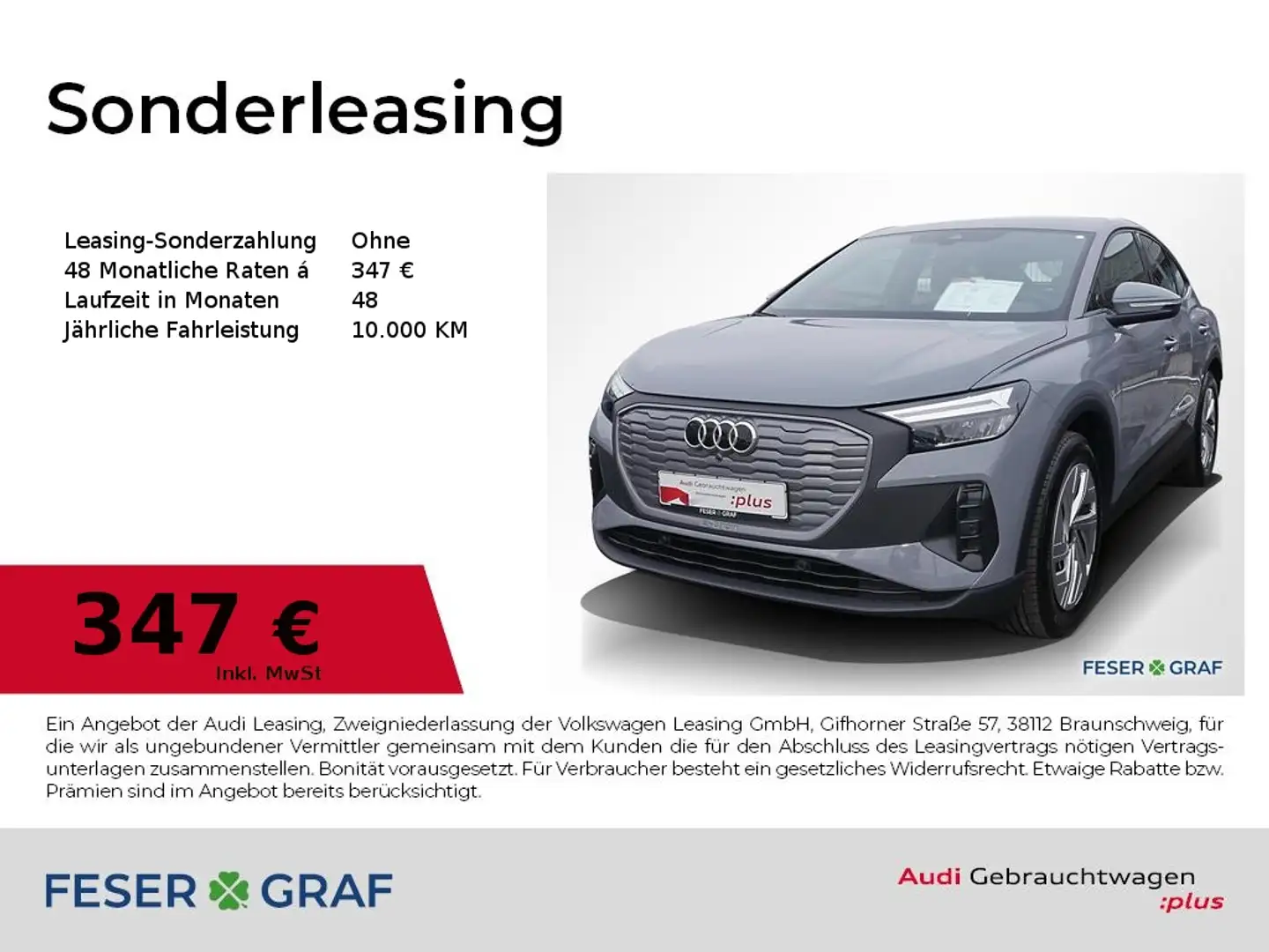 Audi Q4 e-tron Sportback 35 e-tron ACC/PDC V+H/Klima-Paket Gris - 1