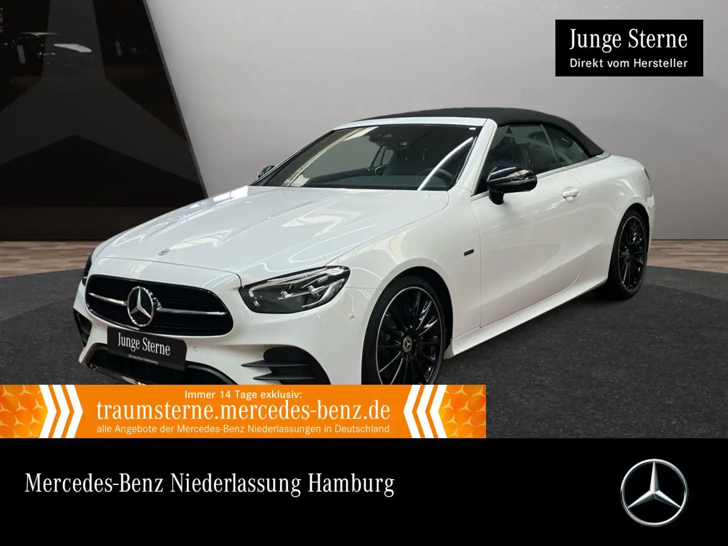 Mercedes-Benz E 200 Cabrio AMG+NIGHT+LED+KAMERA+TOTW+9G Weiß - 1