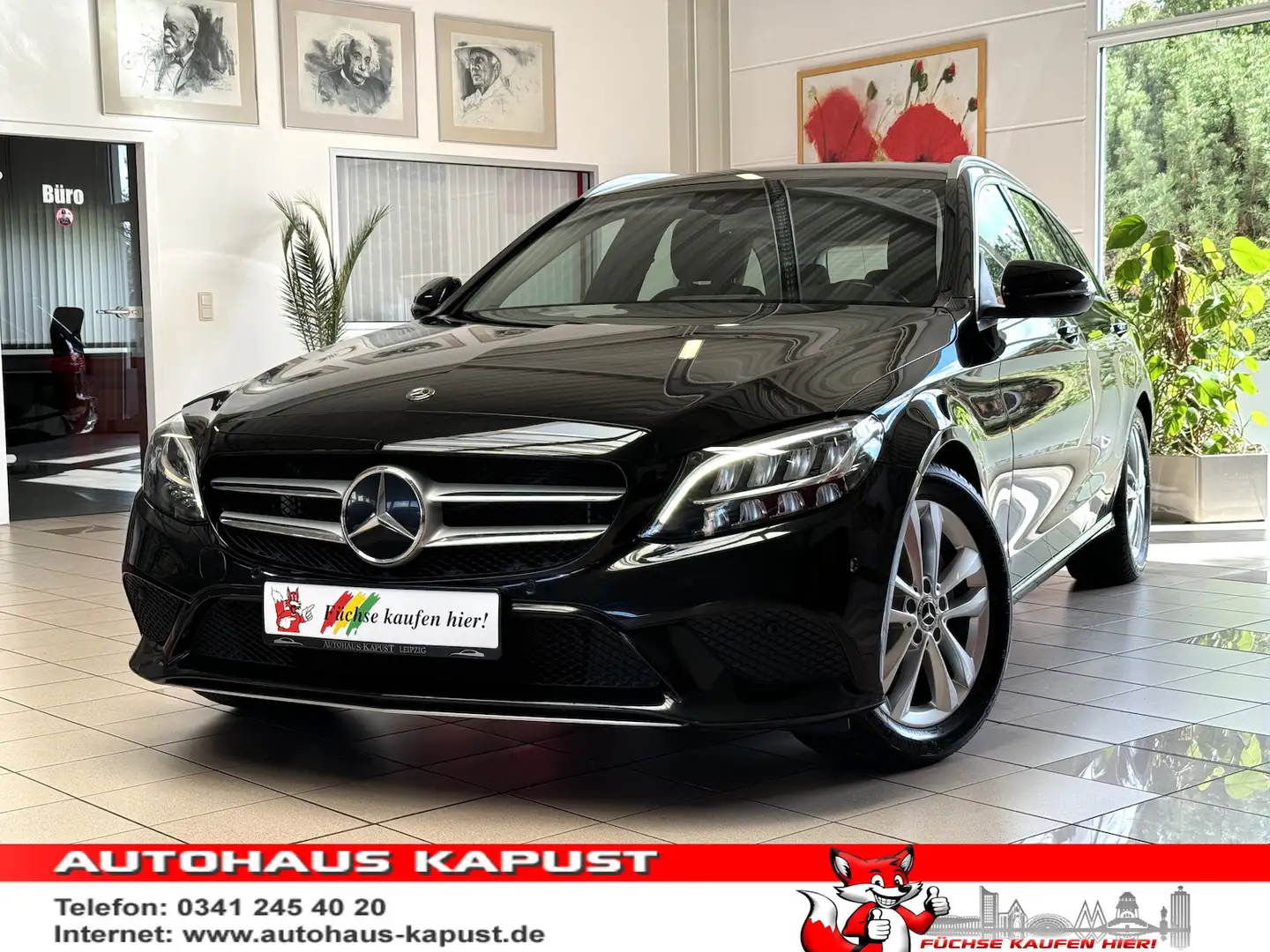 Mercedes-Benz C 200 T Aut Avantgarde/1.Hd/Navi/LED/Cam/DAB/VZE Schwarz - 1