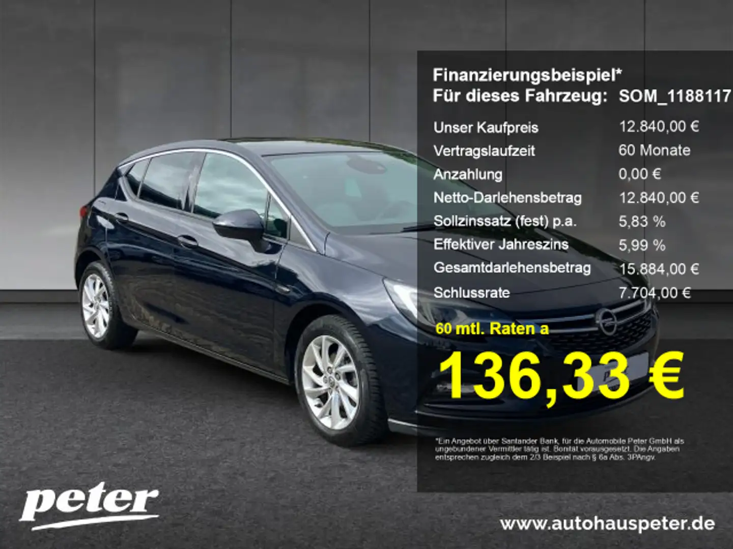 Opel Astra Astra K 1.4 Turbo Innovation Klimaautomatik Sitzheizung 150PS Blau - 1