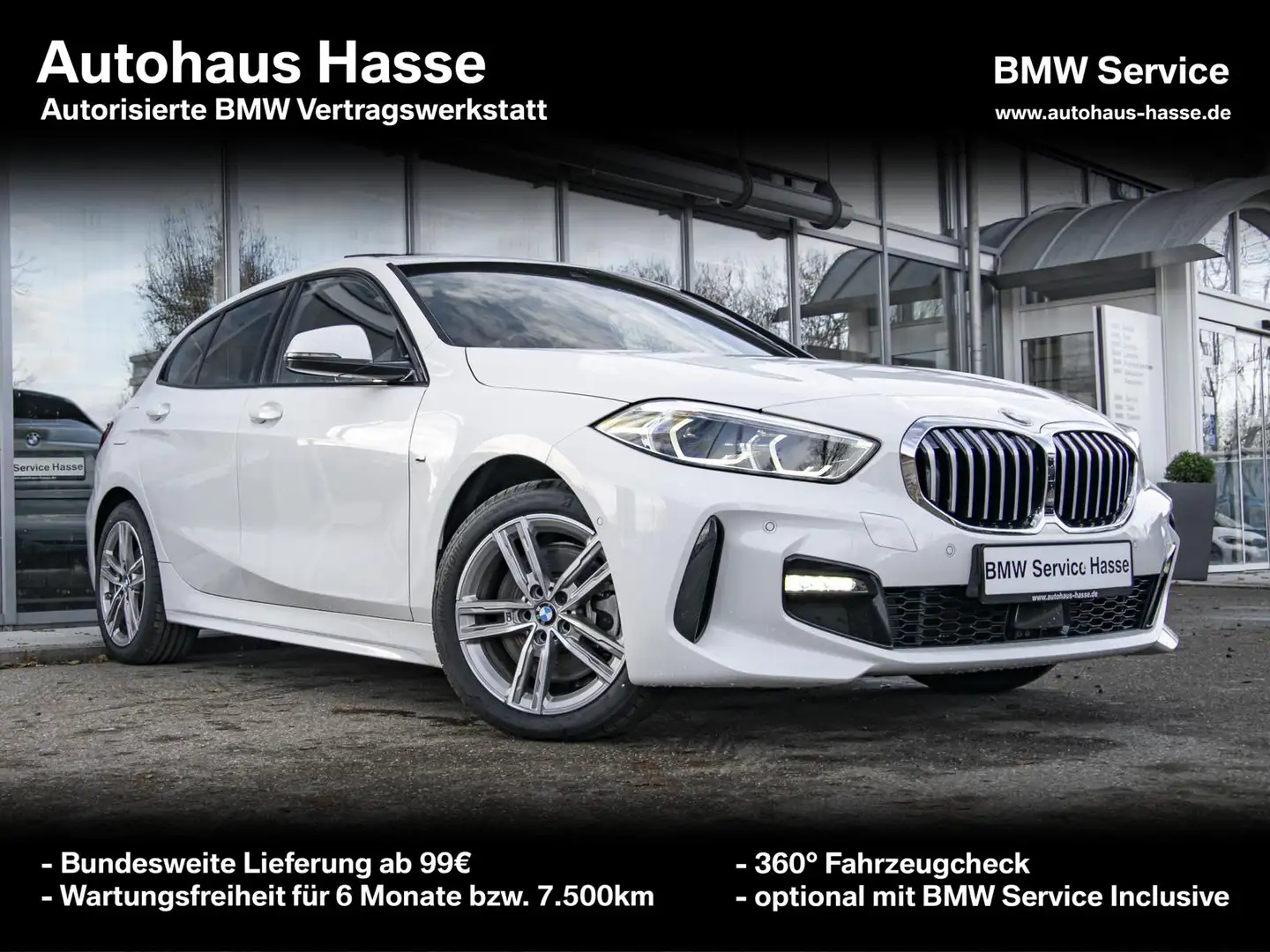 BMW 120 d M-Sport PANO KAMERA SITZHEIZUNG HiFi ALARM Weiß - 1