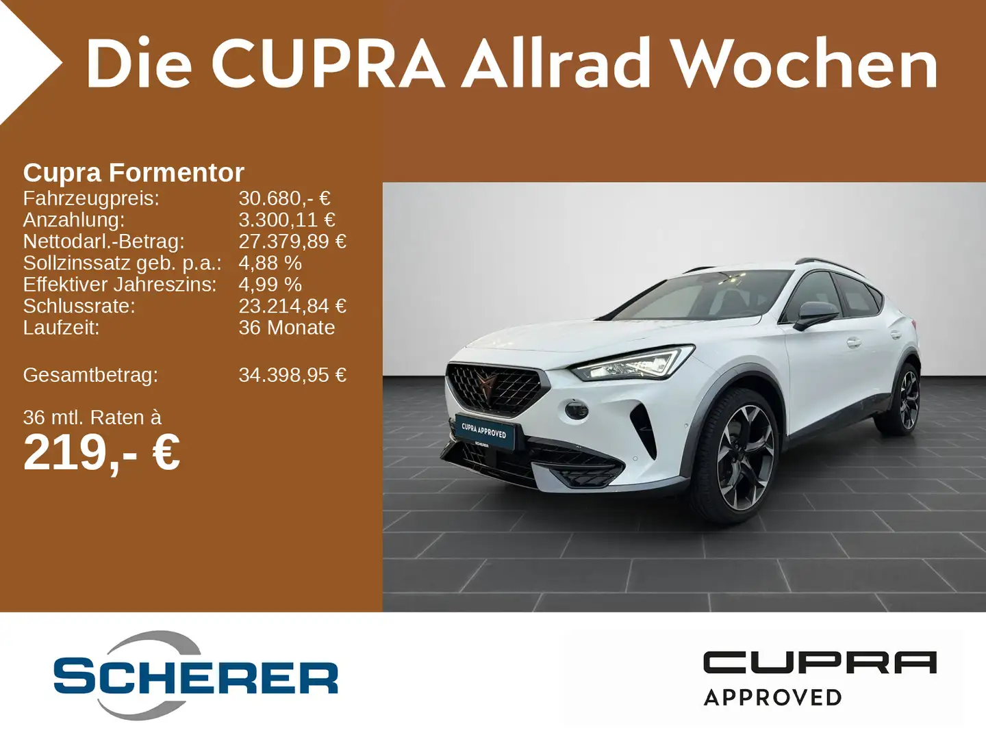 CUPRA Formentor VZ 2.0 TSI DSG LED NAVI AHK SHZ RFK Weiß - 1