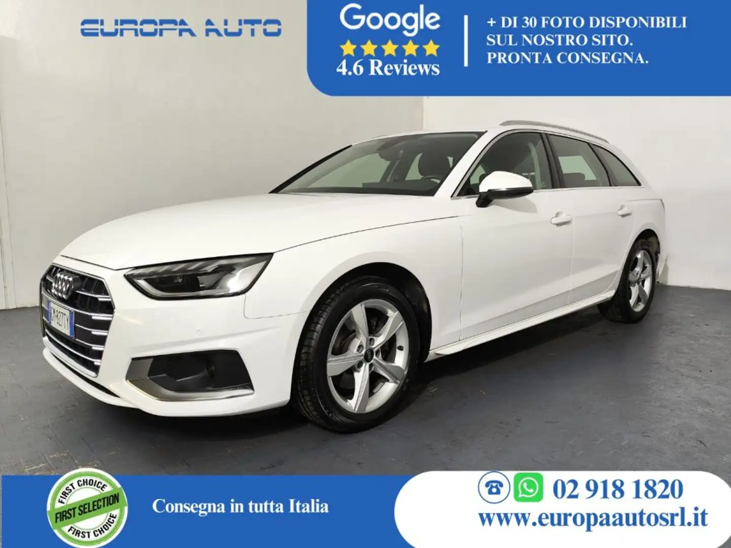 Audi A4 Avant 30 TDI/136 CV S tronic Business Advanced Bianco - 1