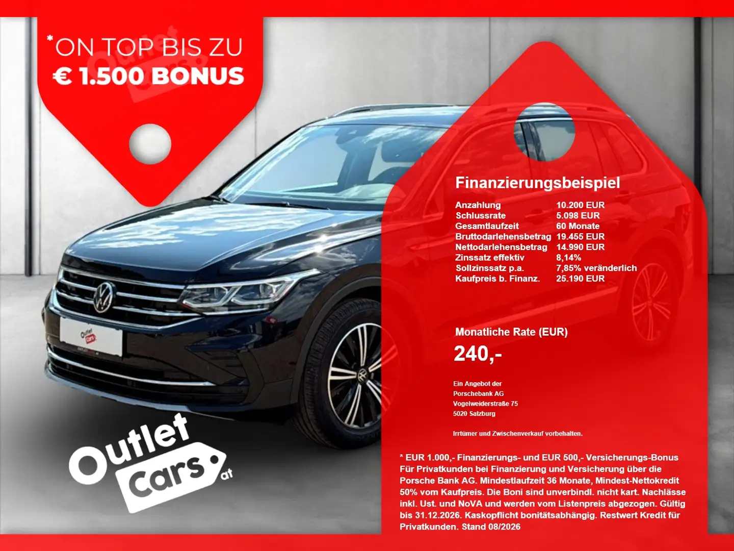 Volkswagen Tiguan 2.0 TDI Elegance MATRIX+ASSIST+AHK+SitzHZG Schwarz - 1
