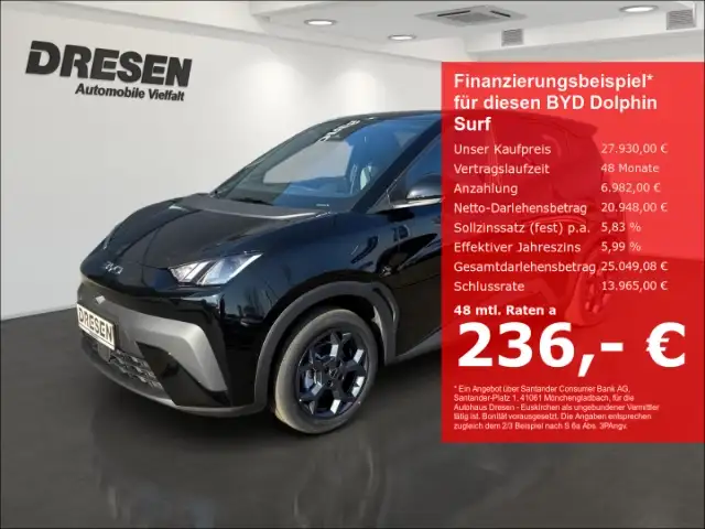BYD Dolphin Comfort 43,2 kWh Sitzheizung/360°Kamera/Carplay
