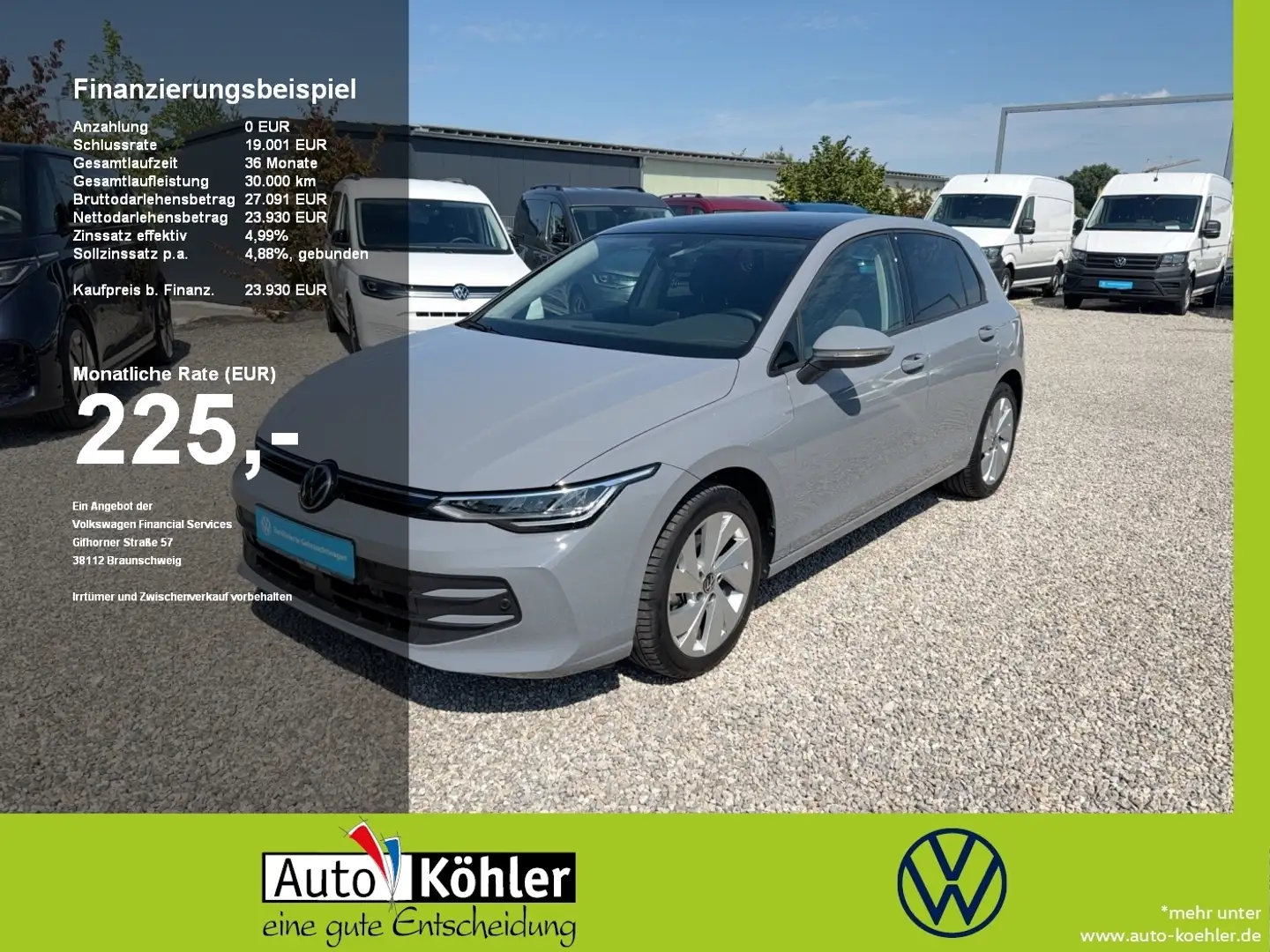 Volkswagen Golf Life TSi incl. Winterräder 8x Fach bereift Grau - 1