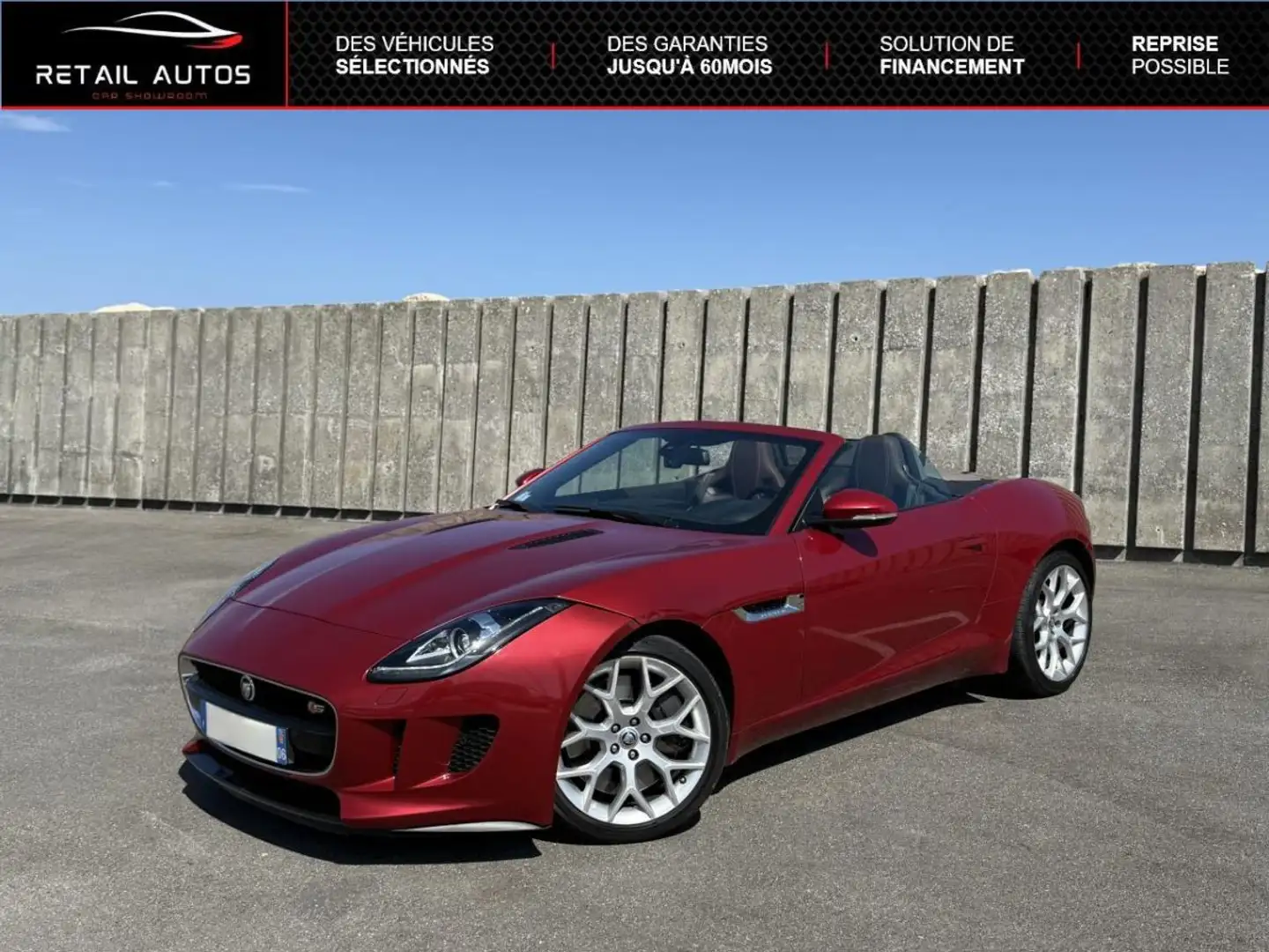 Jaguar F-Type Cabriolet 3.0 V6 380ch S BVA8 Rouge - 1