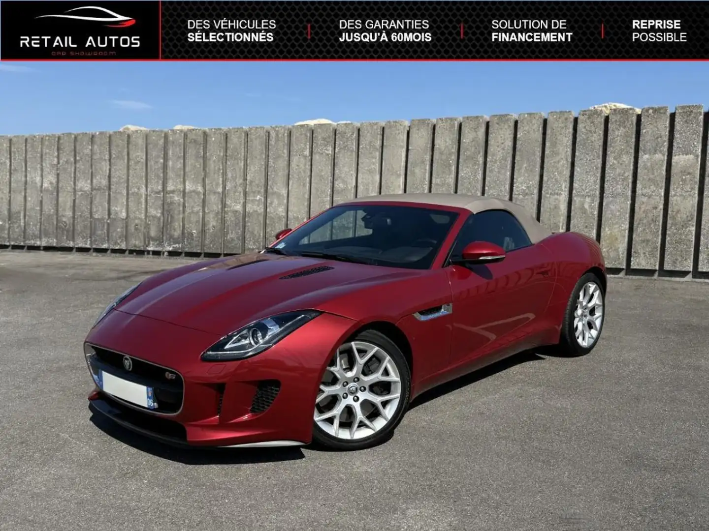 Jaguar F-Type Cabriolet 3.0 V6 380ch S BVA8 Rouge - 2