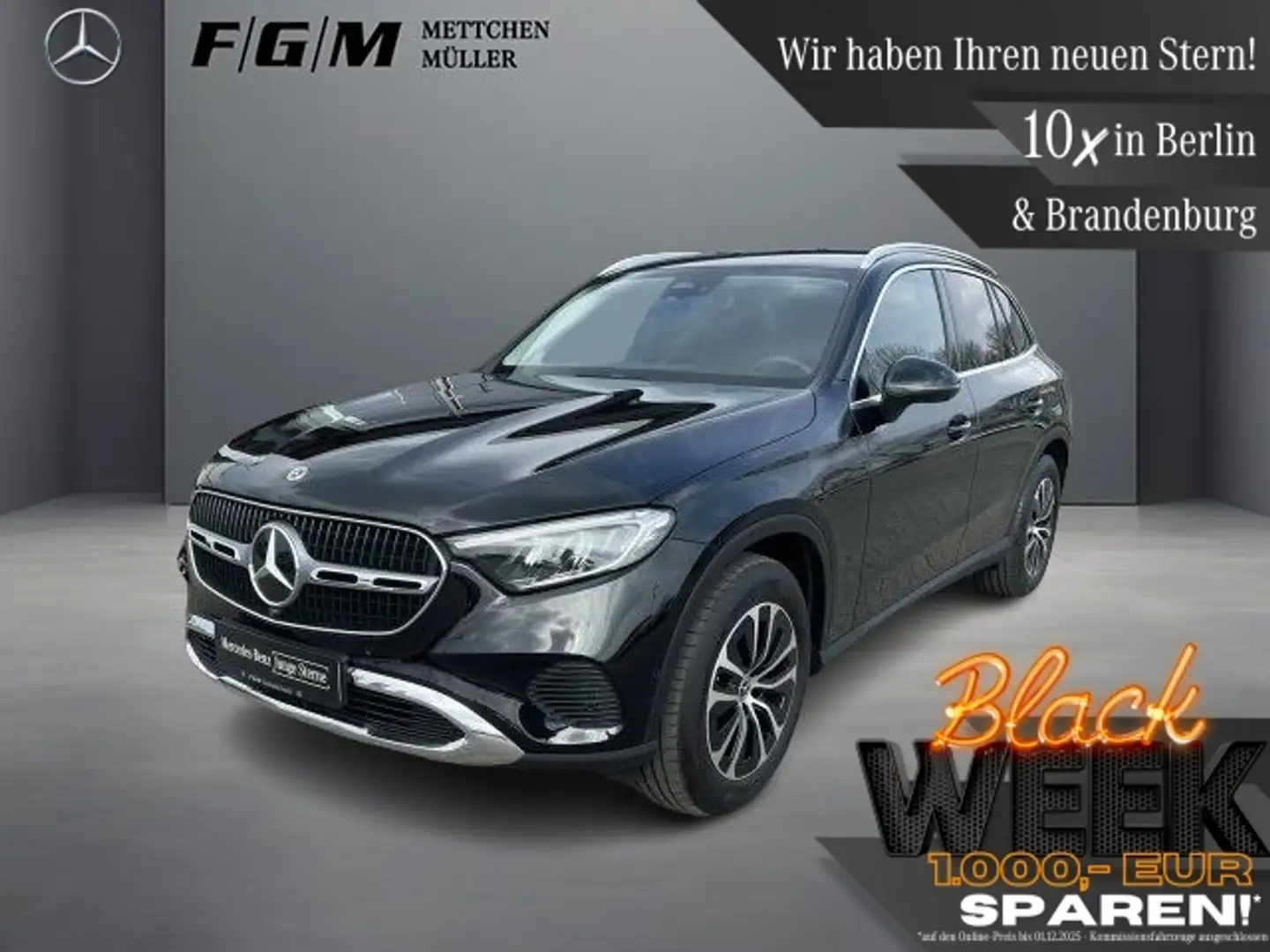 Mercedes-Benz GLC 200 4M Avantgarde Burm|TWA|360|Sitzhz|360 Zwart - 1