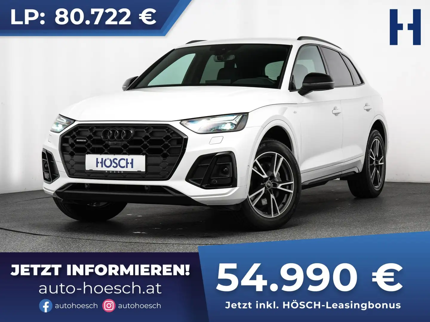 Audi Q5 40 TDI quattro 2xS-LINE Aut. 360° AHK STHZ ASSIST Weiß - 1