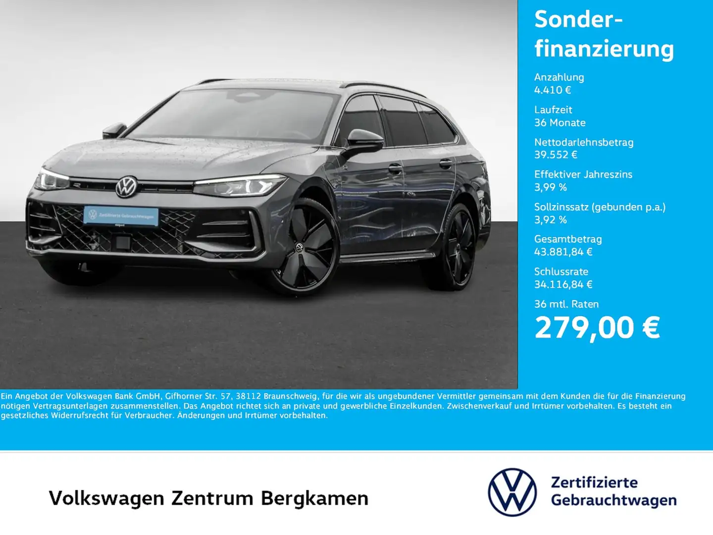 Volkswagen Passat Variant 1.5 HYBRID R-LINE NEUESMODELL 19Z Grau - 1