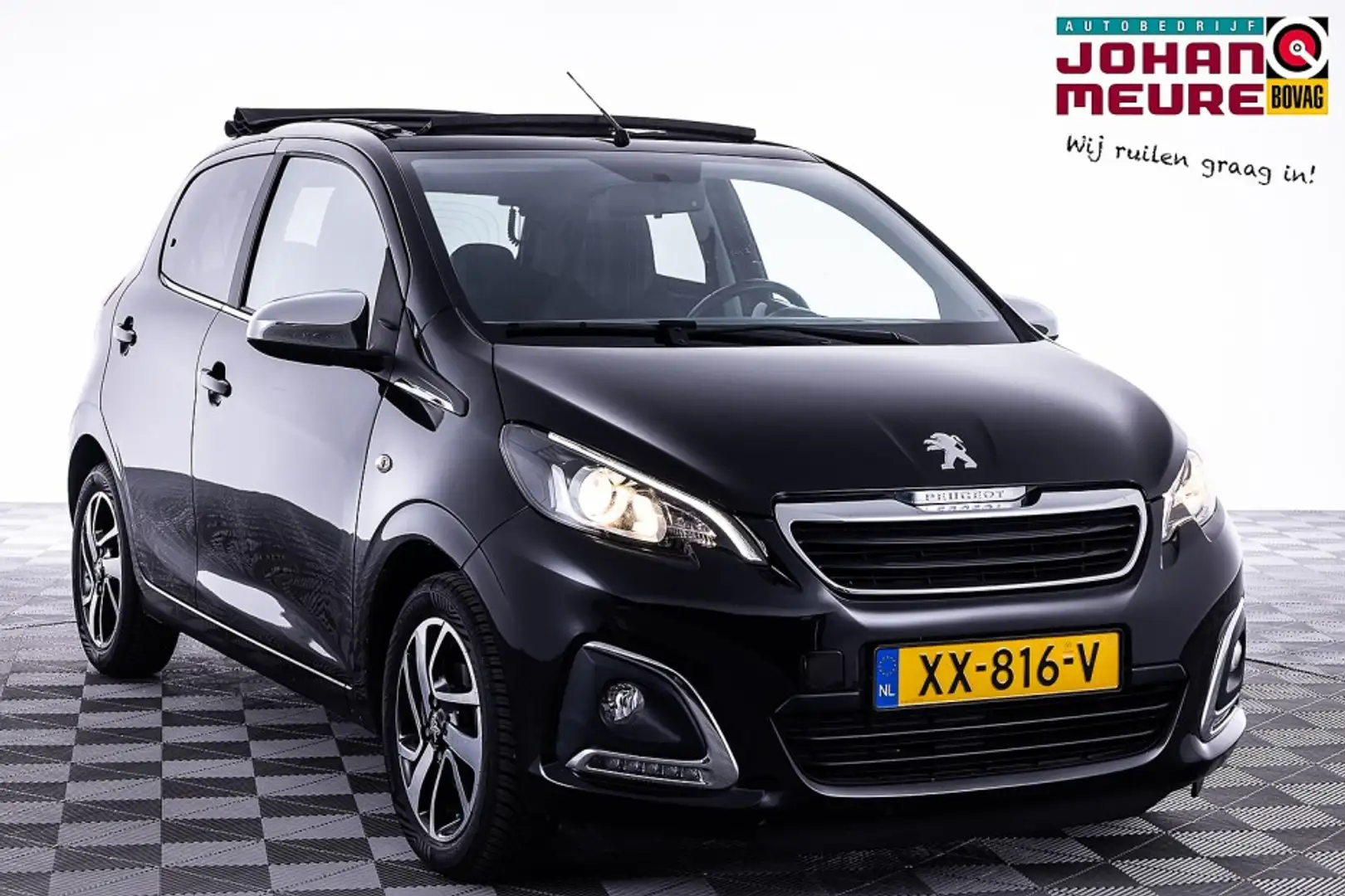 Peugeot 108 1.0 e-VTi Allure TOP! SCHUIFDAK | ECC | VELGEN | A Zwart - 1