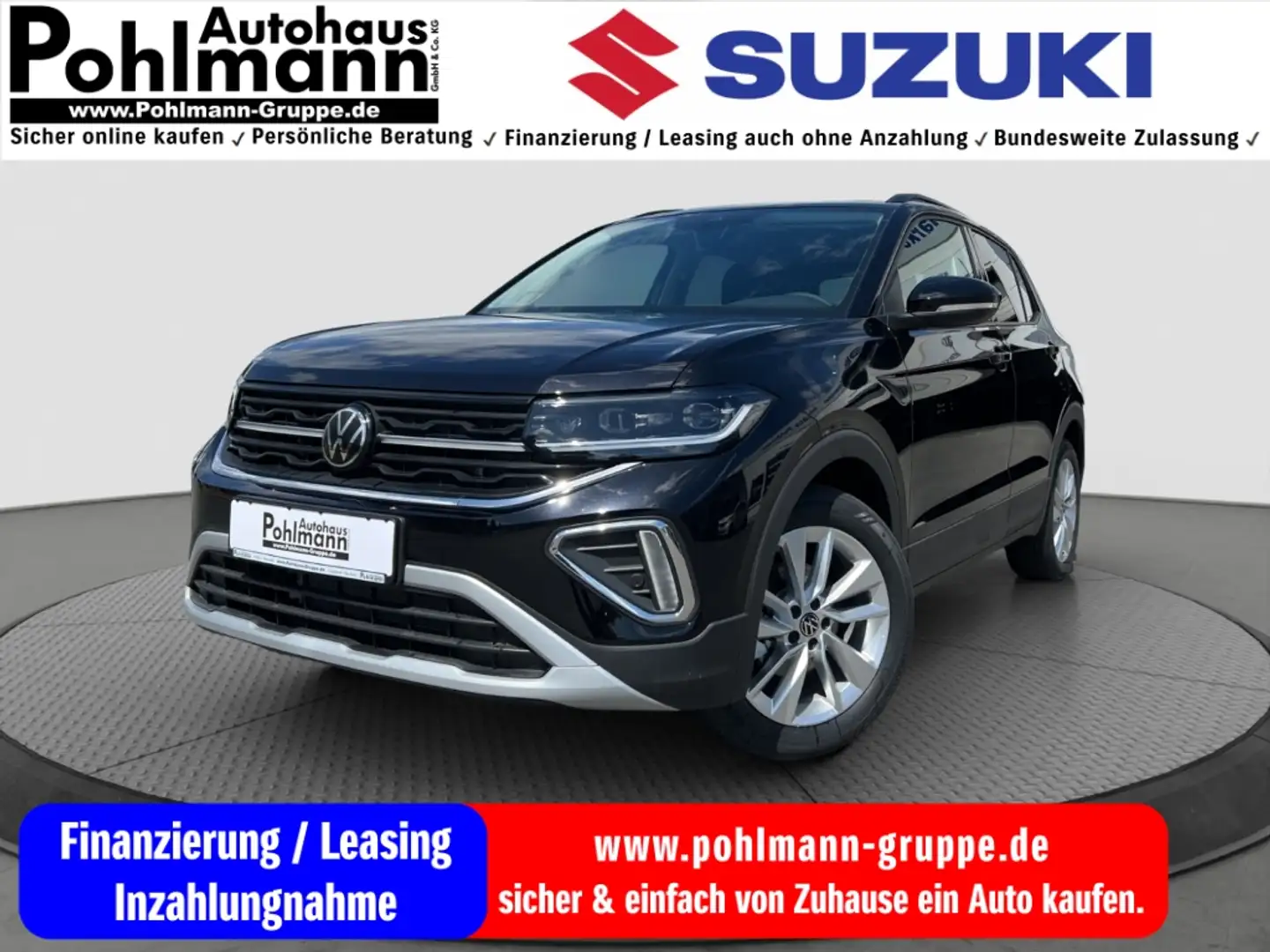 Volkswagen T-Cross Advanced 1.0 TSI DSG Digitales Cockpit LED SHZ KLI Noir - 1