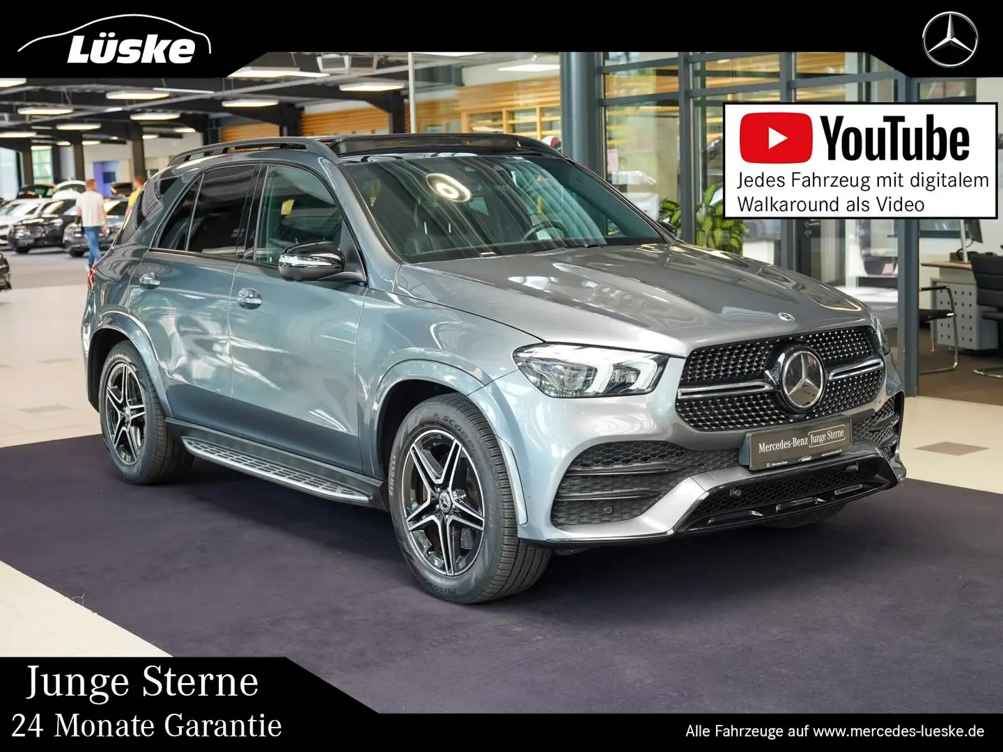 Mercedes-Benz GLE 350 GLE 350 d 4M AMG Line Pano Head-up MULTIBEAM AIR Grau - 1