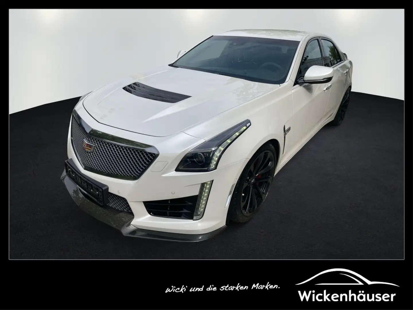 Cadillac CTS 6.2 V8 -V Carbon HUD 4xSHZ Leder SpurW Blanc - 1