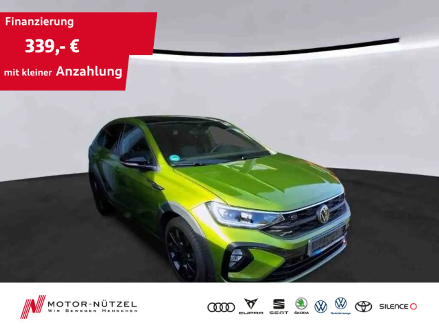 Volkswagen Taigo 1.5 TSI DSG R-LINE MATRIX+NAVI+PANO+BEATS Grün - 1