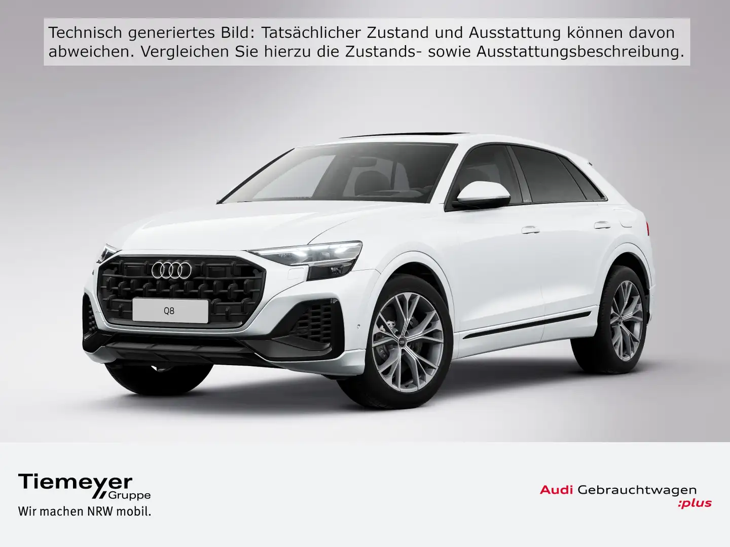 Audi Q8 55 TFSIe Q S LINE PANO LEDER LM21 AHK Weiß - 1