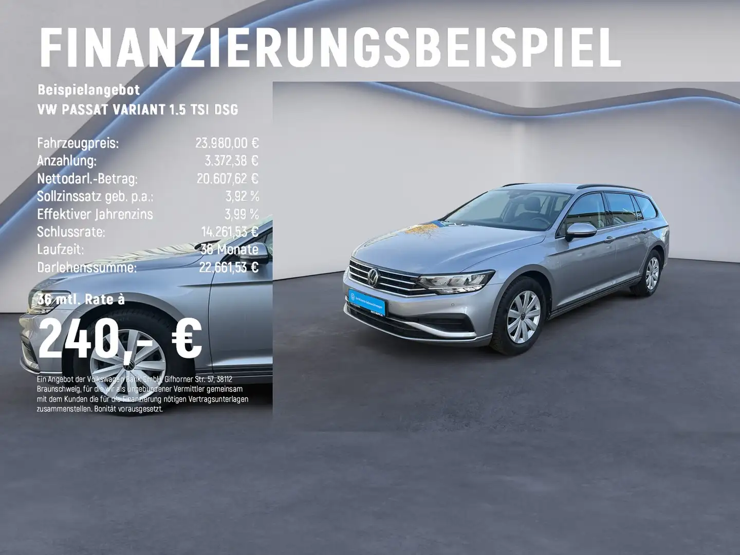 Volkswagen Passat Variant 1.5 TSI DSG LED+NAVI+KAMERA+SITZH Silber - 2