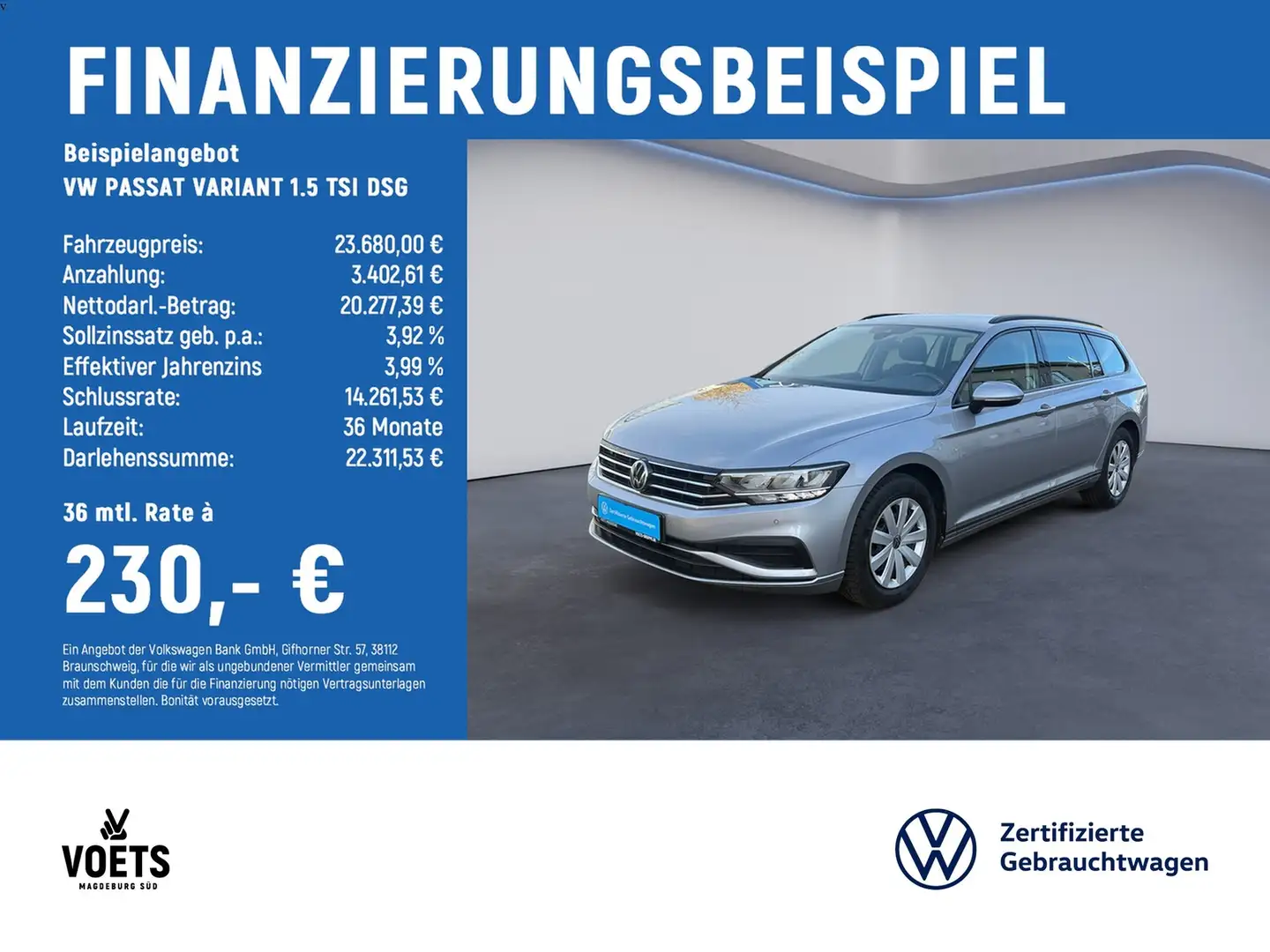 Volkswagen Passat Variant 1.5 TSI DSG LED+NAVI+KAMERA+SITZH Argent - 2