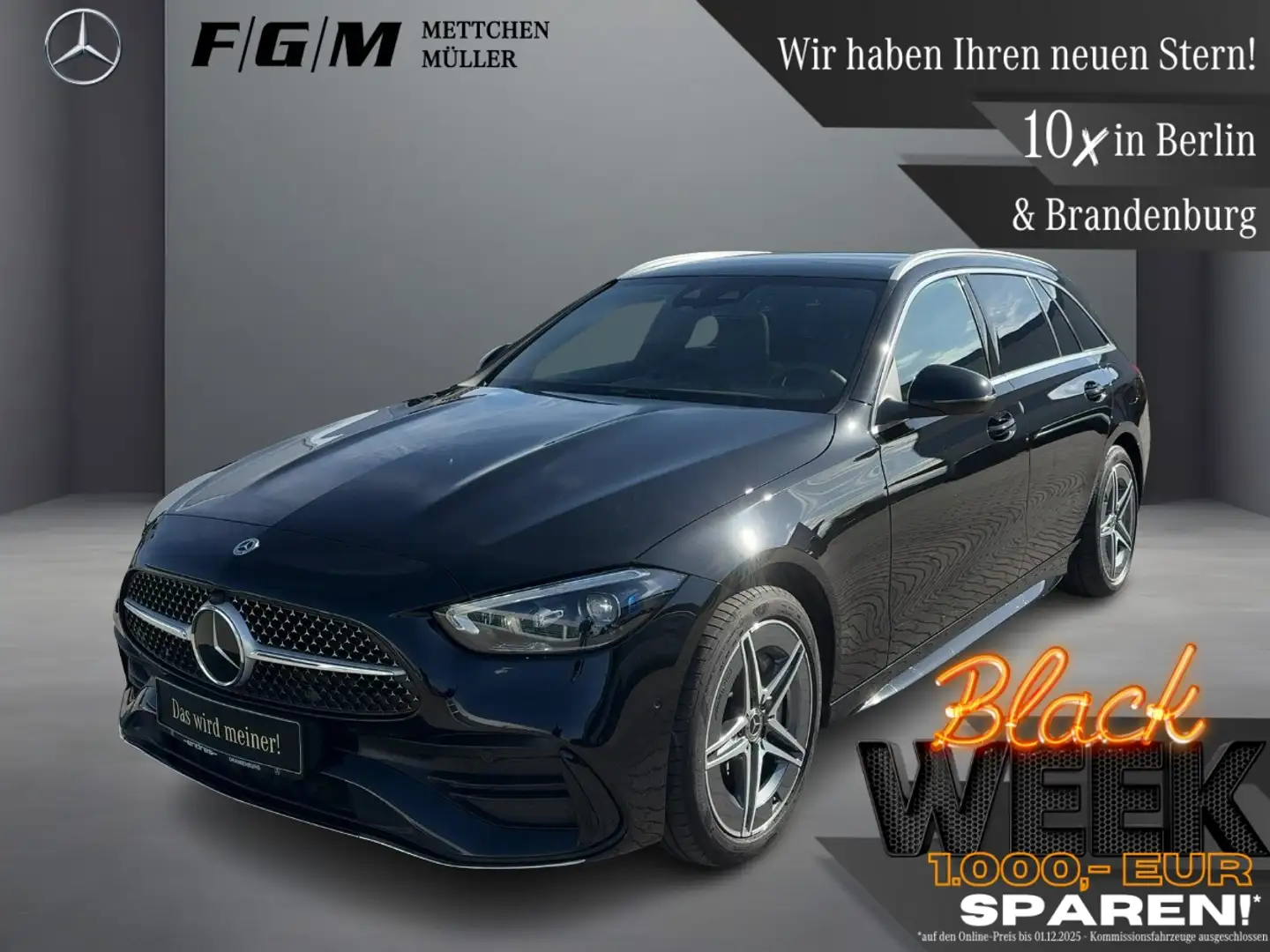 Mercedes-Benz C 300 T de 4M AMG Line Advanced DigiLight|S-Dach Schwarz - 1