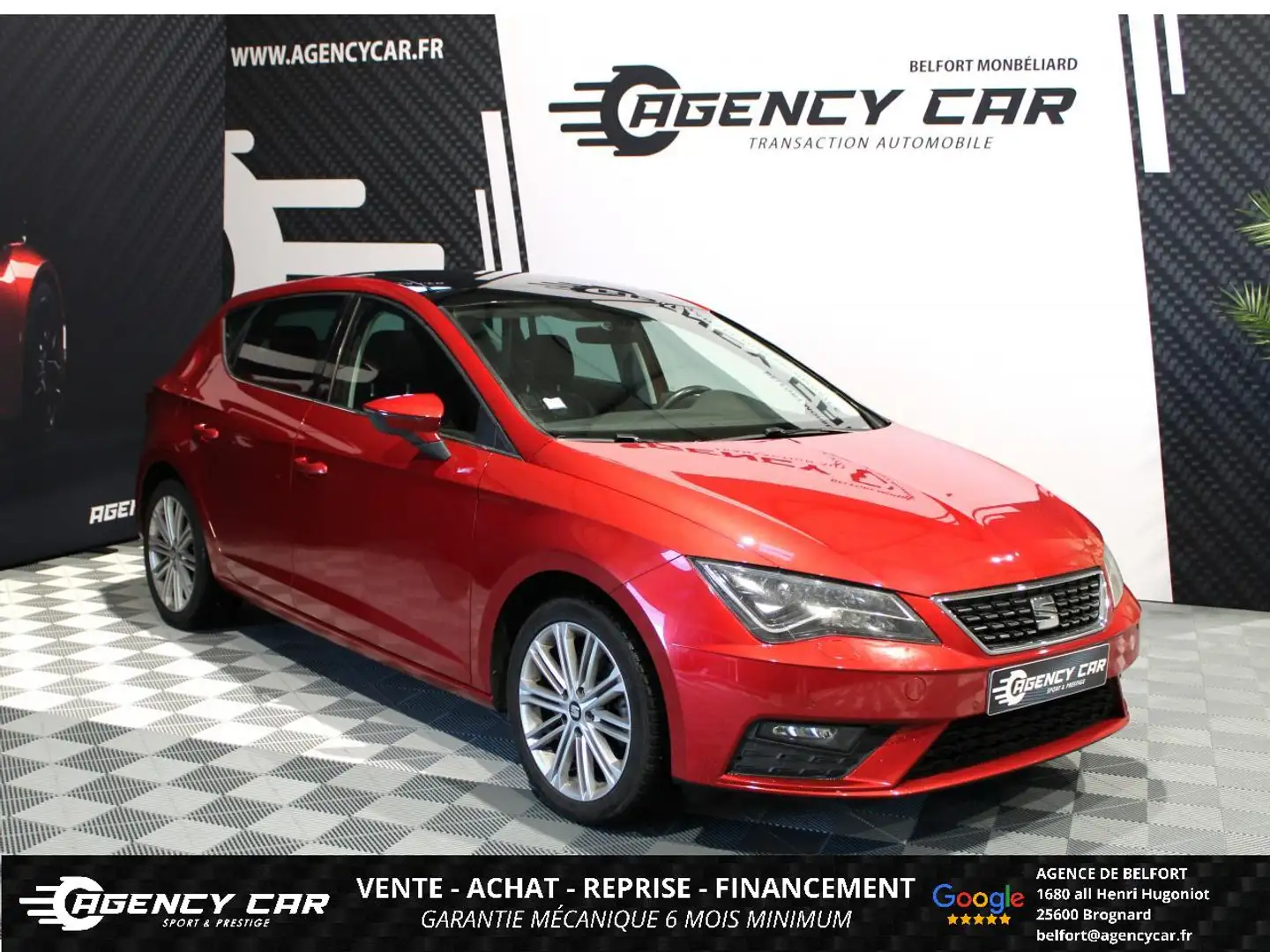 SEAT Leon 1.5 16V TSI 150cv Xcellence Toit ouvrant, sièges Alcantara Rot - 1