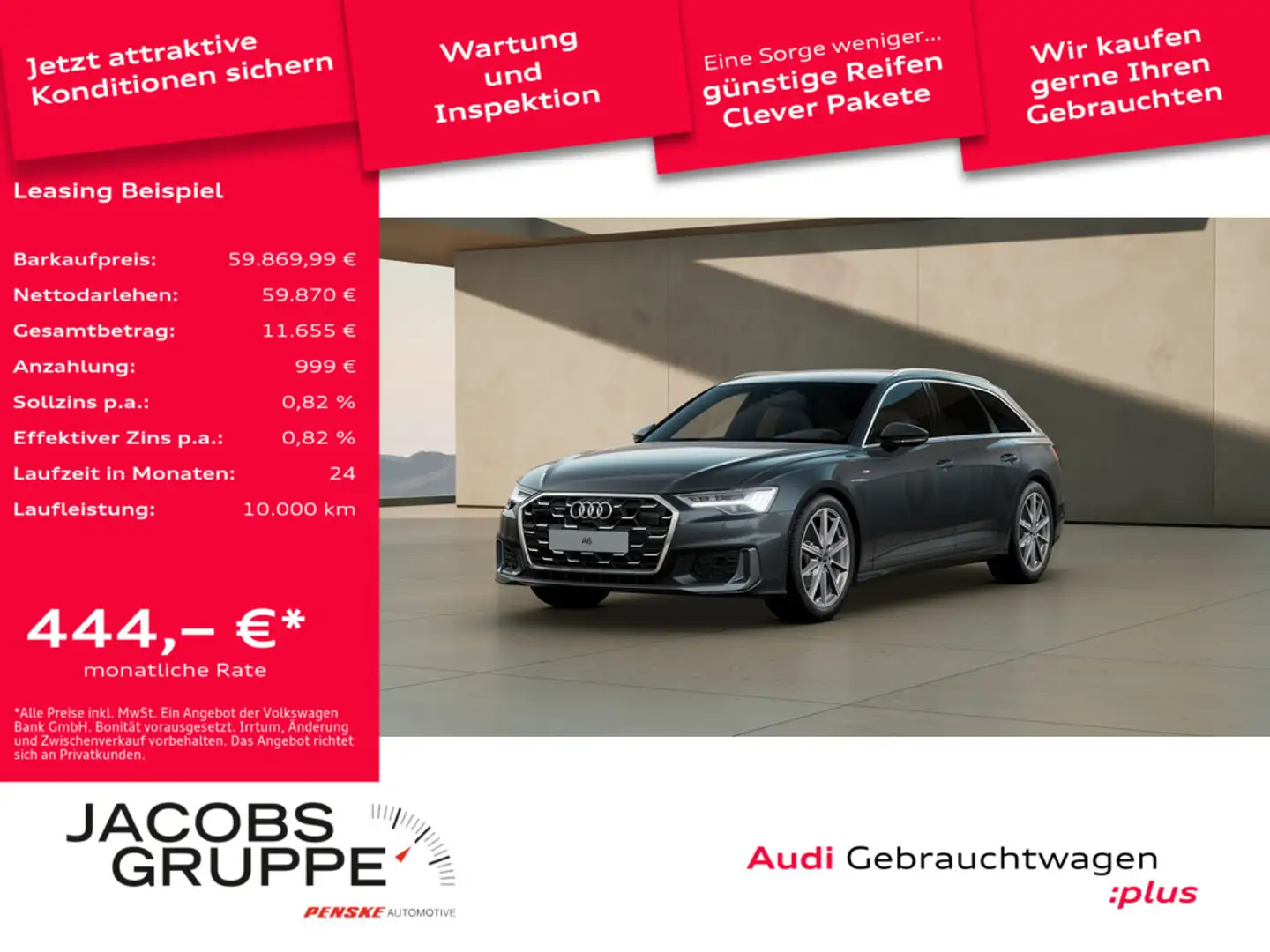 Audi A6 Avant S line 45 TFSI quattro S tronic AHK*HD Matri Grau - 1