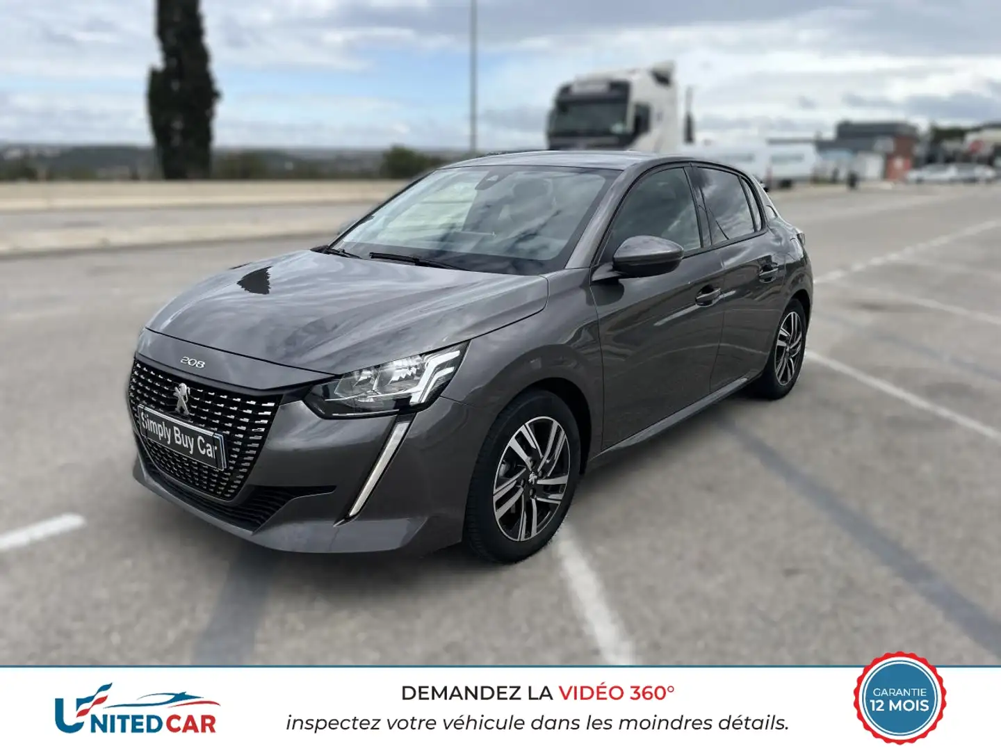 Peugeot 208 Allure Pack 1.2i  130 cv BV EAT8 Gris - 1