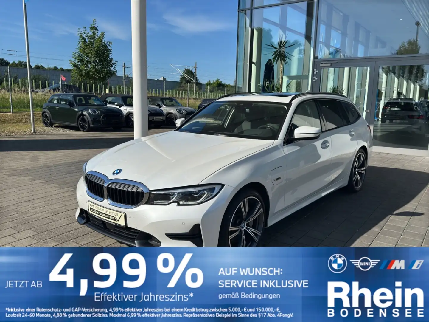 BMW 330 e xDrive Touring Sport Line ACC Pano AHK HiFi Weiß - 1