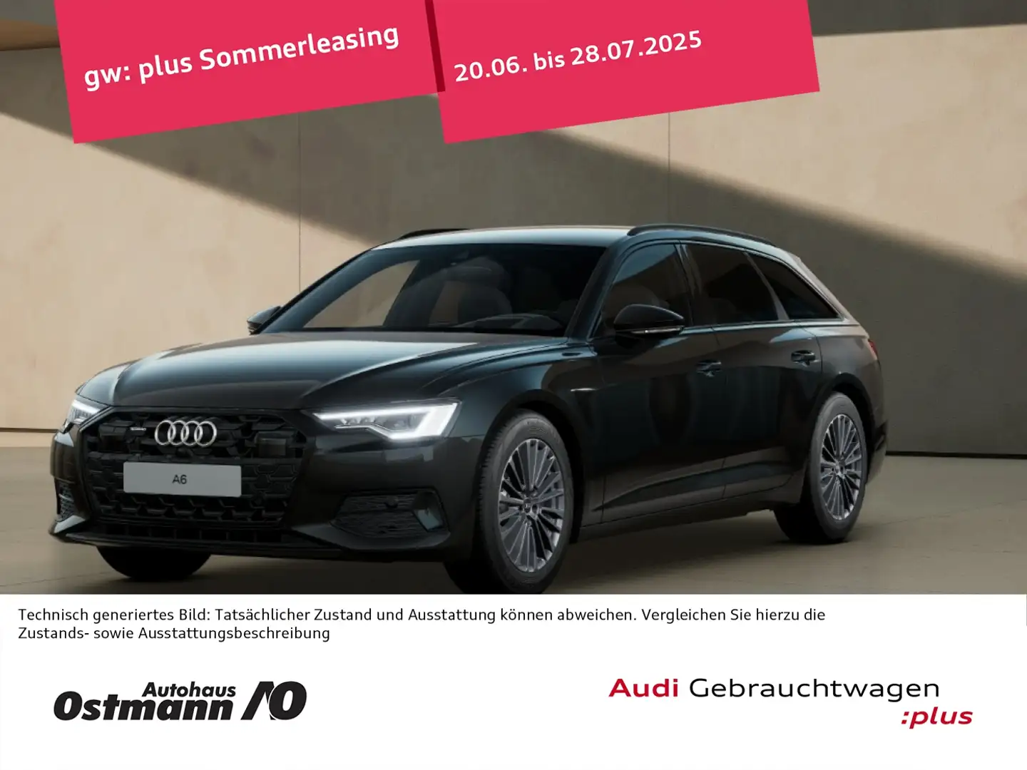 Audi A6 50 TDI quattro Avant HUD 360 Matrix ACC Side A Noir - 1