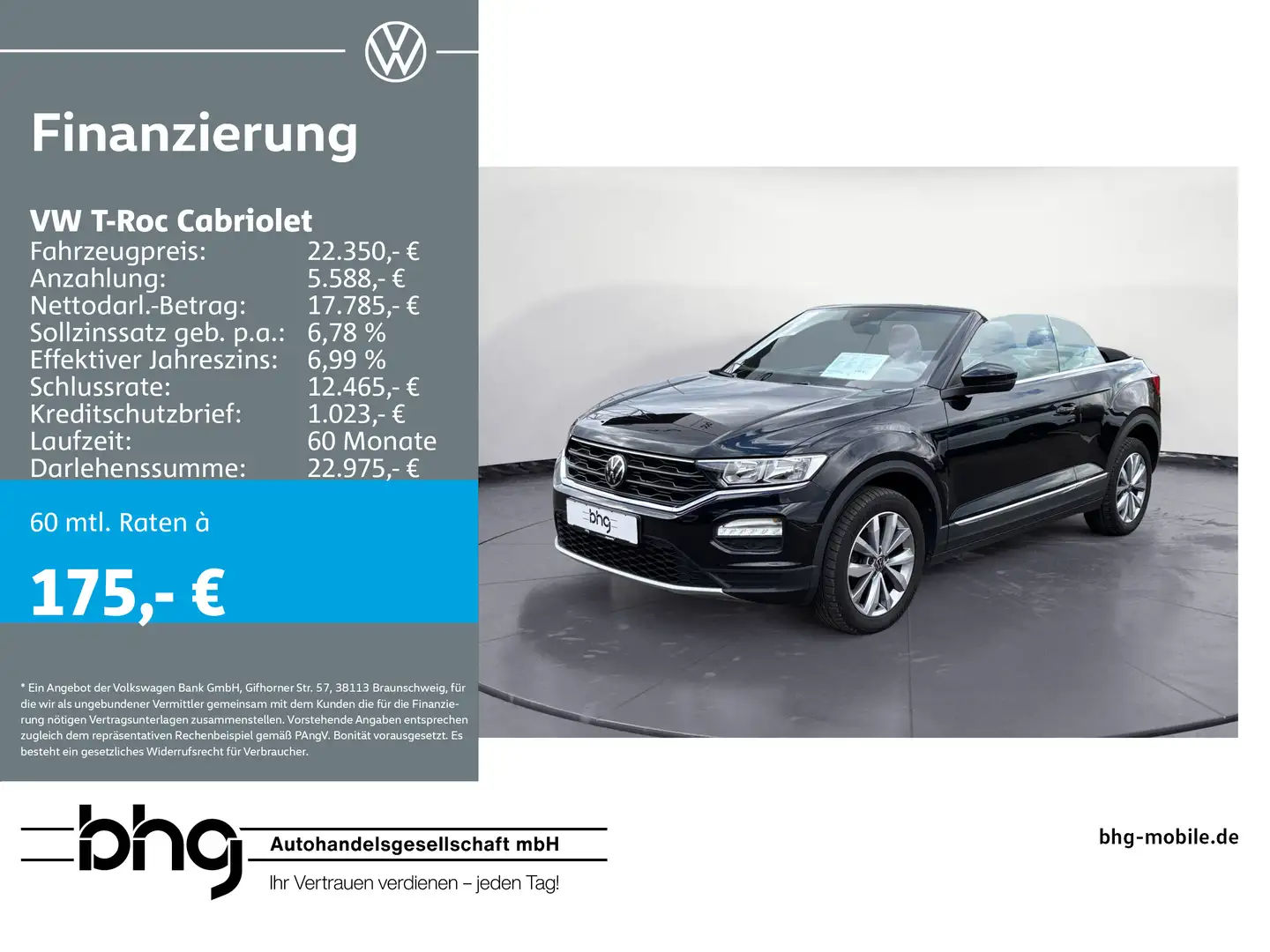 Volkswagen T-Roc 1.5 TSI STYLE DSG ACC SHZ DAB Schwarz - 1