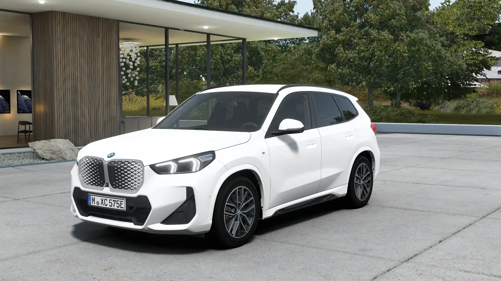BMW iX1 eDrive20 M SPORT LED AHK RÜCKFAHR KOMFORTZUG SHZ Weiß - 1