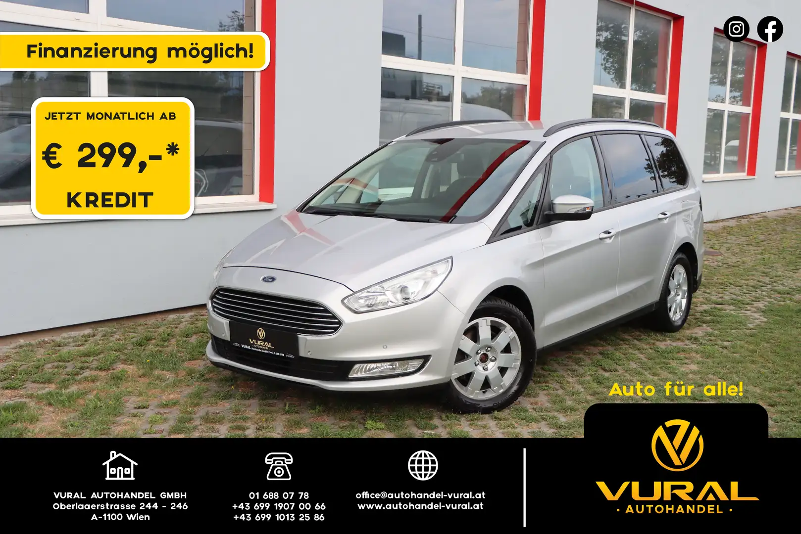 Ford Galaxy 2.0TDCI Business Aut. | 7-Sitzer | NAVI | LED | Argent - 1