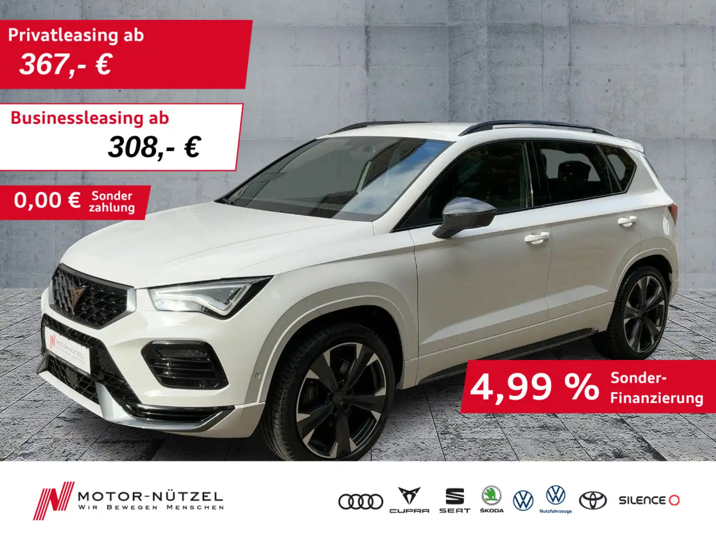 CUPRA Ateca 2.0 VZ TSI DSG 4D LED+NAVI+APP+DCC+SHZ+RFK Weiß - 1