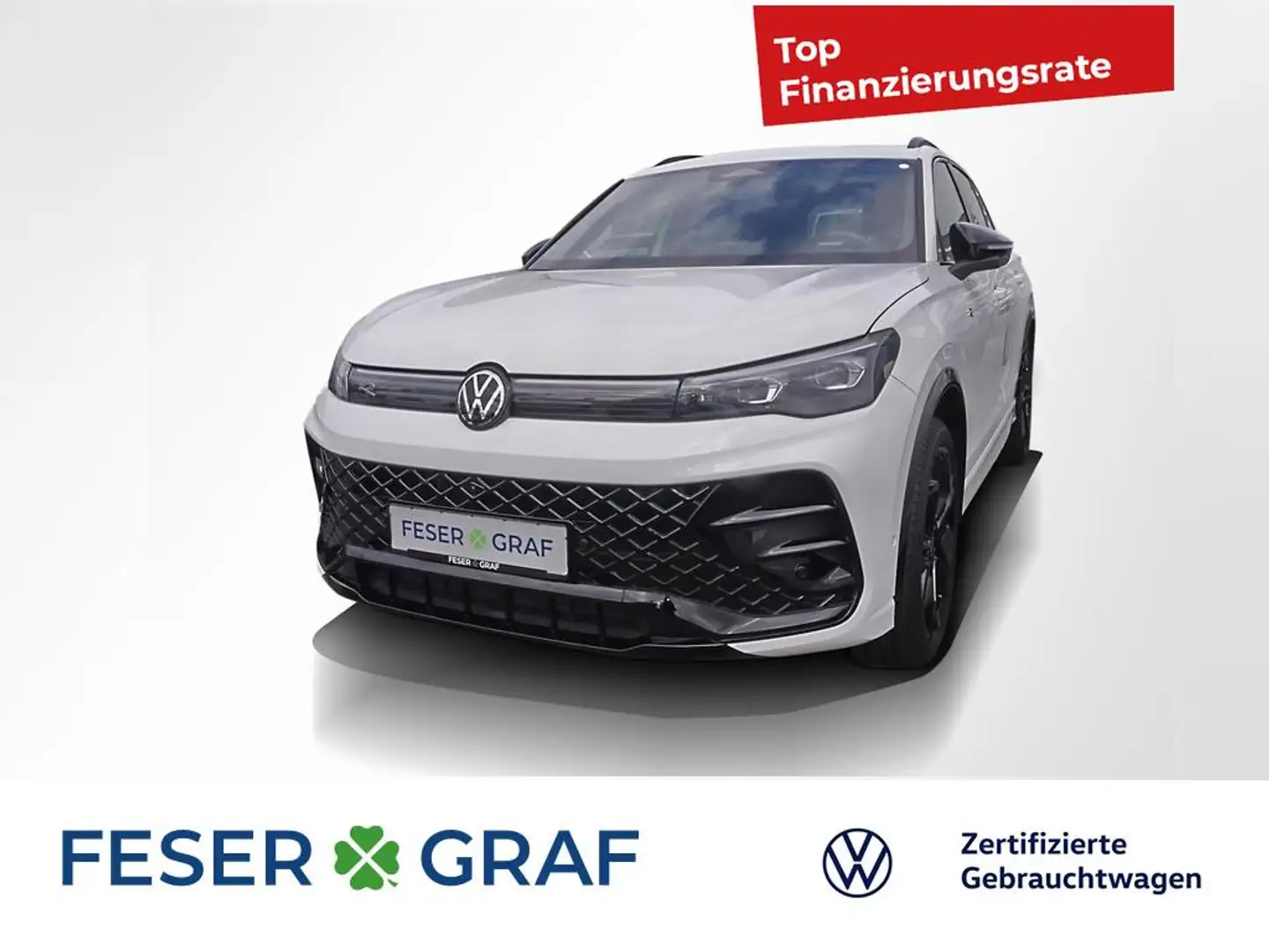 Volkswagen Tiguan R-Line 2.0 TDI 4M DSG Black Panorama ACC Weiß - 1