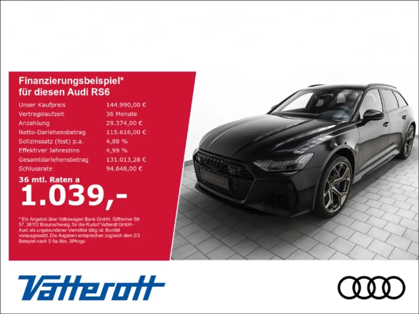 Audi RS6 Avant performance Keramic AHK HUD Laser Pano Schwarz - 1