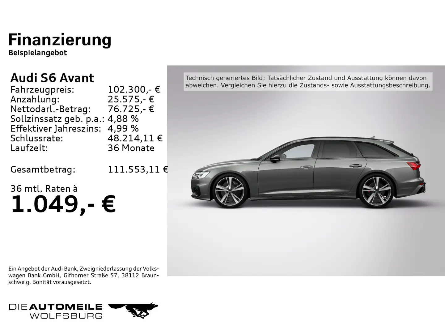 Audi S6 (4A5)(03.2019->) 3.0 TDI quattro basis Grau - 2