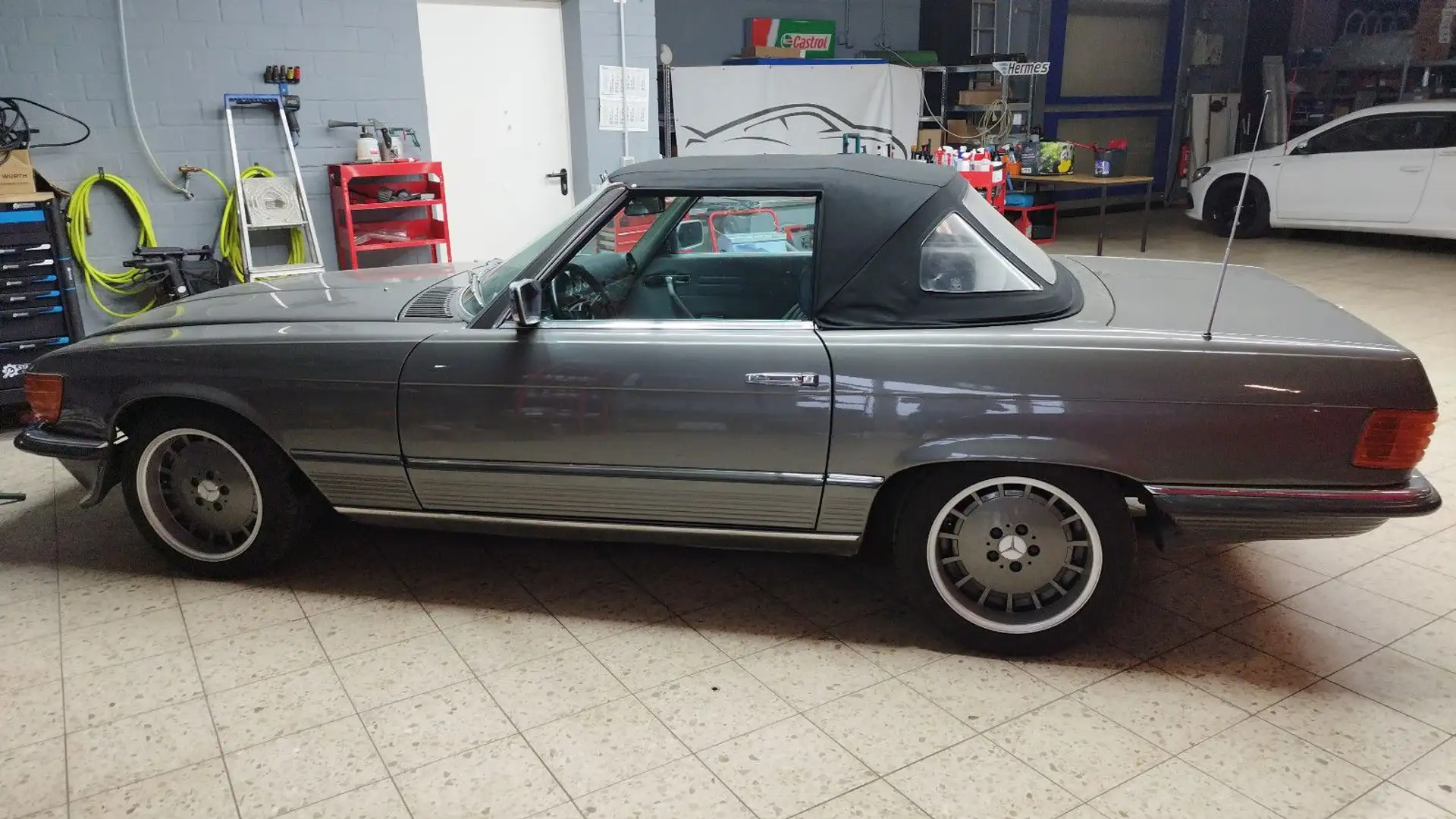 Mercedes-Benz SL 280 R107 Leder Lorinser-16" Windschott H-Zula Grau - 1
