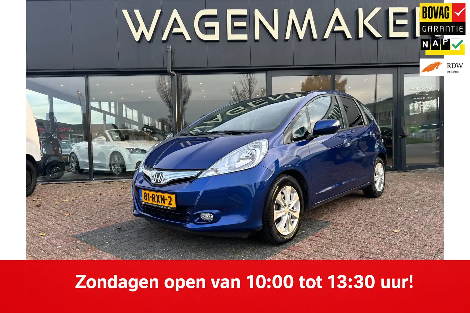 Honda Jazz 1.4 Hybrid Elegance AUT|Clima|Cruise|PANO|DealerOH Bleu - 1